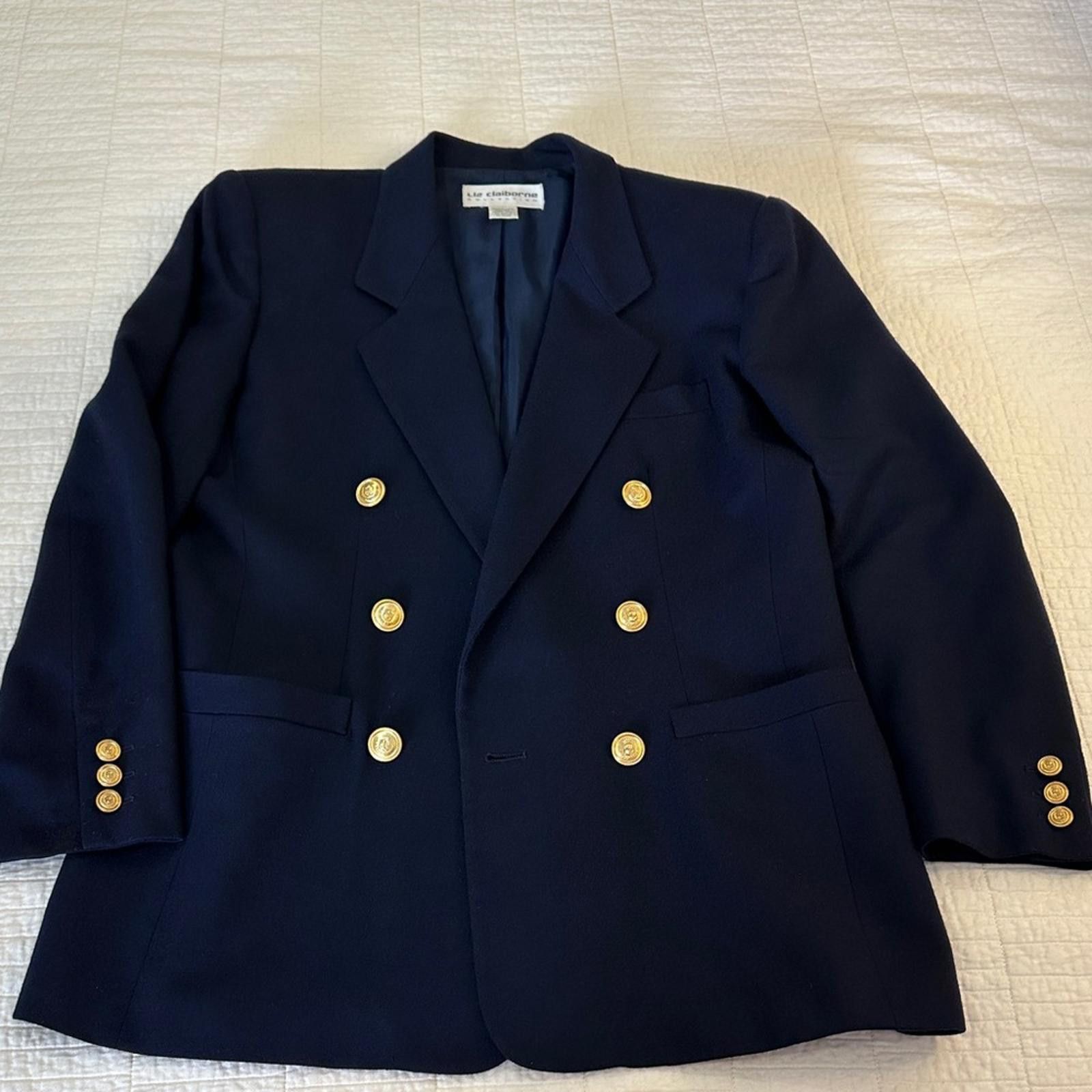 Other Liz Claiborne Collection Union Made sz 8 100% Wool Blazer Size L / US 10 / IT 46 - 1 Thumbnail