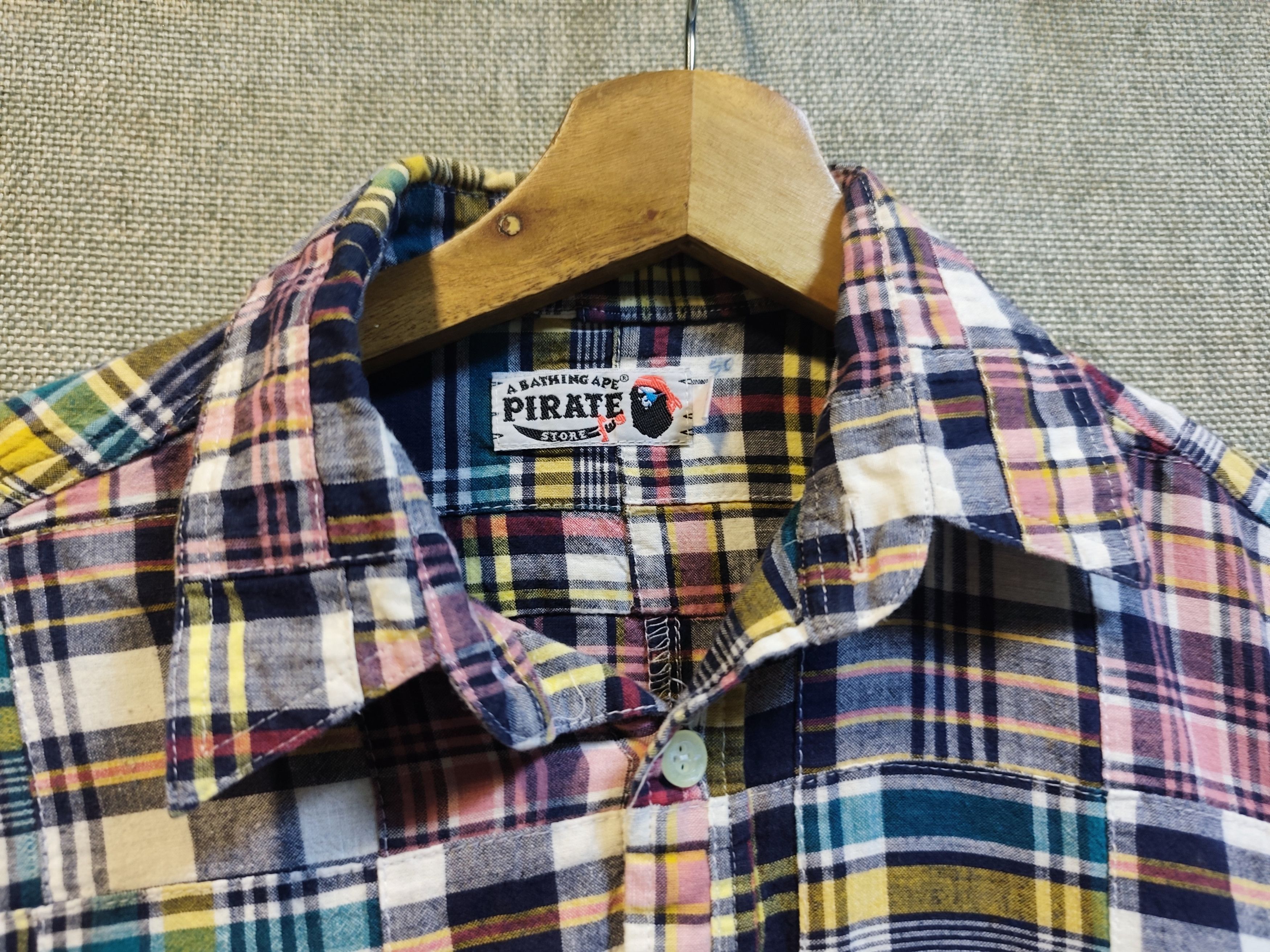 Bape Bape Pirate Store Flannel Patchwork Shirt Size S / US 4 / IT 40 - 6 Thumbnail