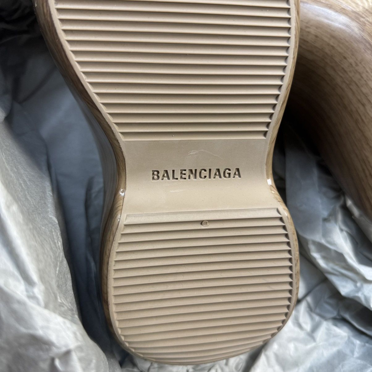 Balenciaga Balenciaga Beige Wood Technoclog Size US 7.5 / EU 40-41 - 5 Thumbnail