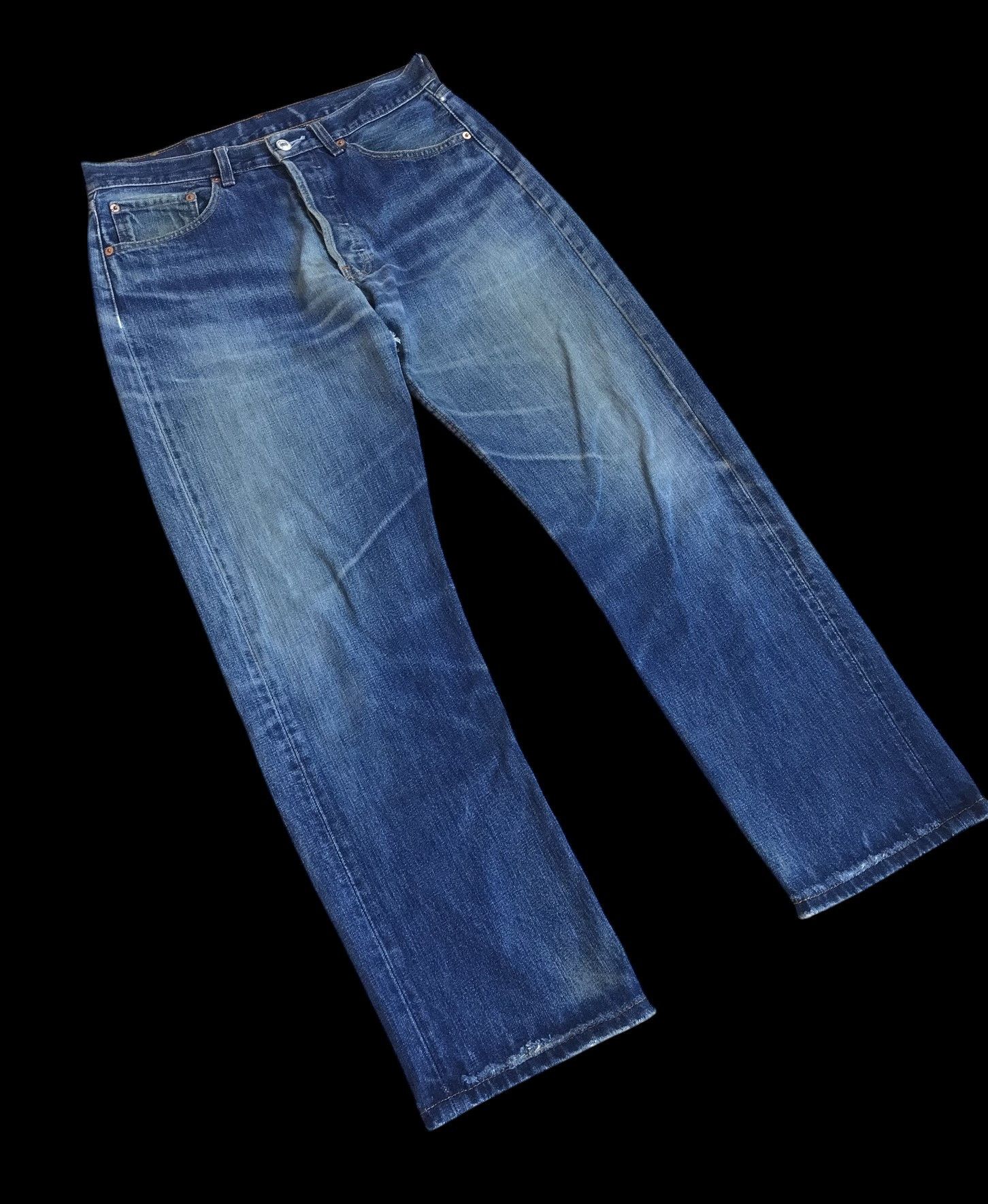 Levi's Vintage Levis 501 distressed ripped bluewash japan W30x28.5 Size US 30 / EU 46 - 3 Thumbnail