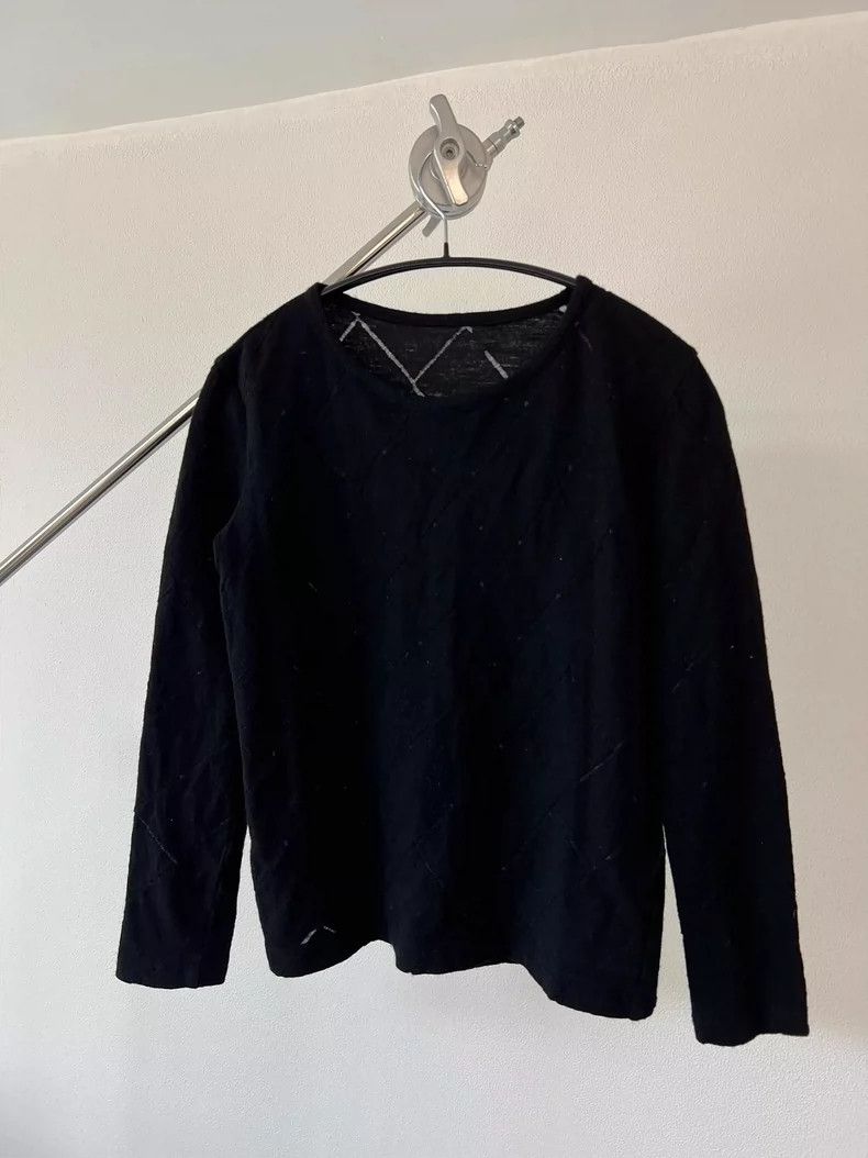 Yohji Yamamoto yohji yamamoto Knit dark check sweater 2503-Nextarrow Size US M / EU 48-50 / 2 - 2 Thumbnail