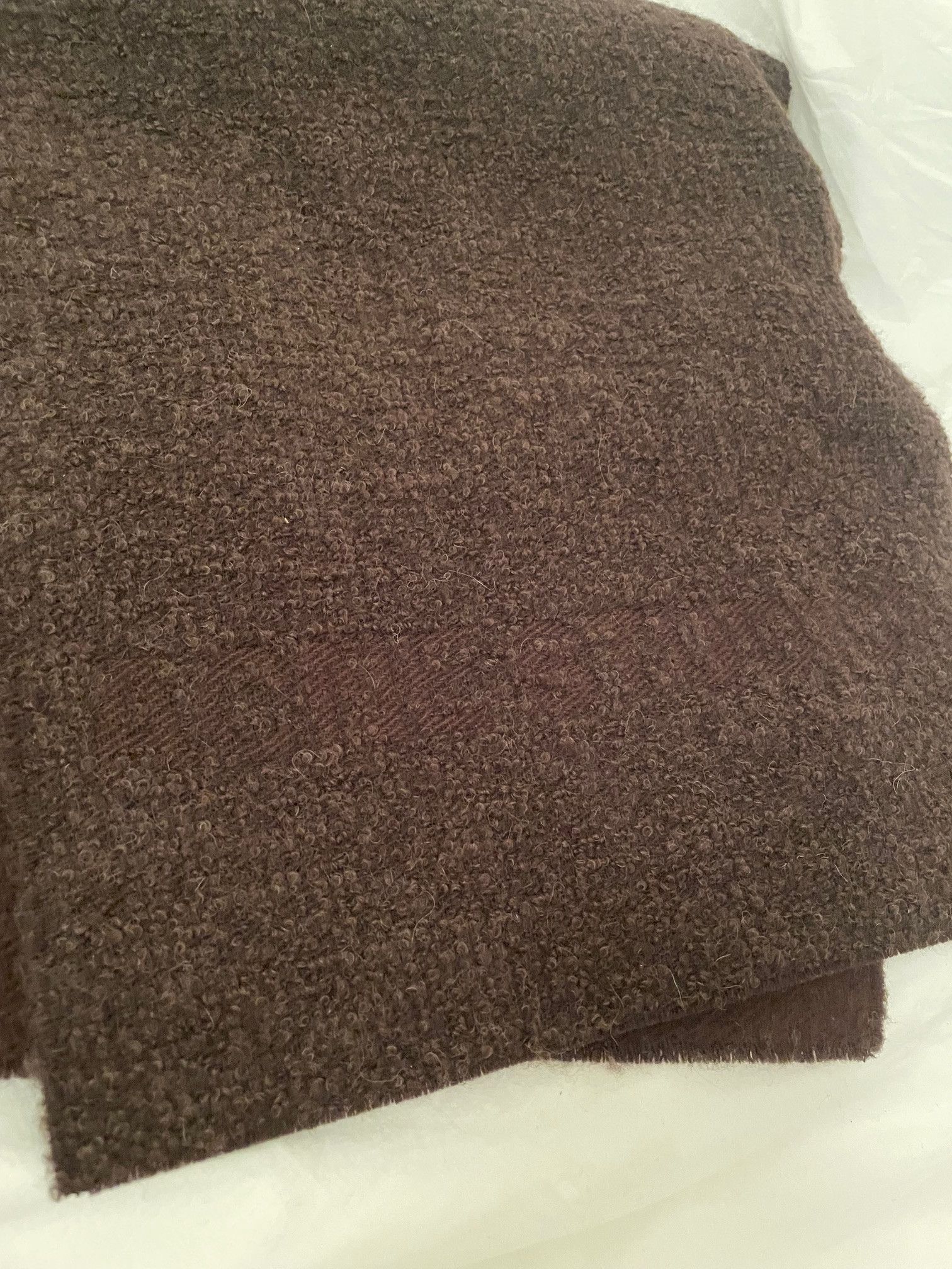 Acne Studios Acne Vasami chocolate brown jaquard brushed wool scarf Size ONE SIZE - 6 Thumbnail