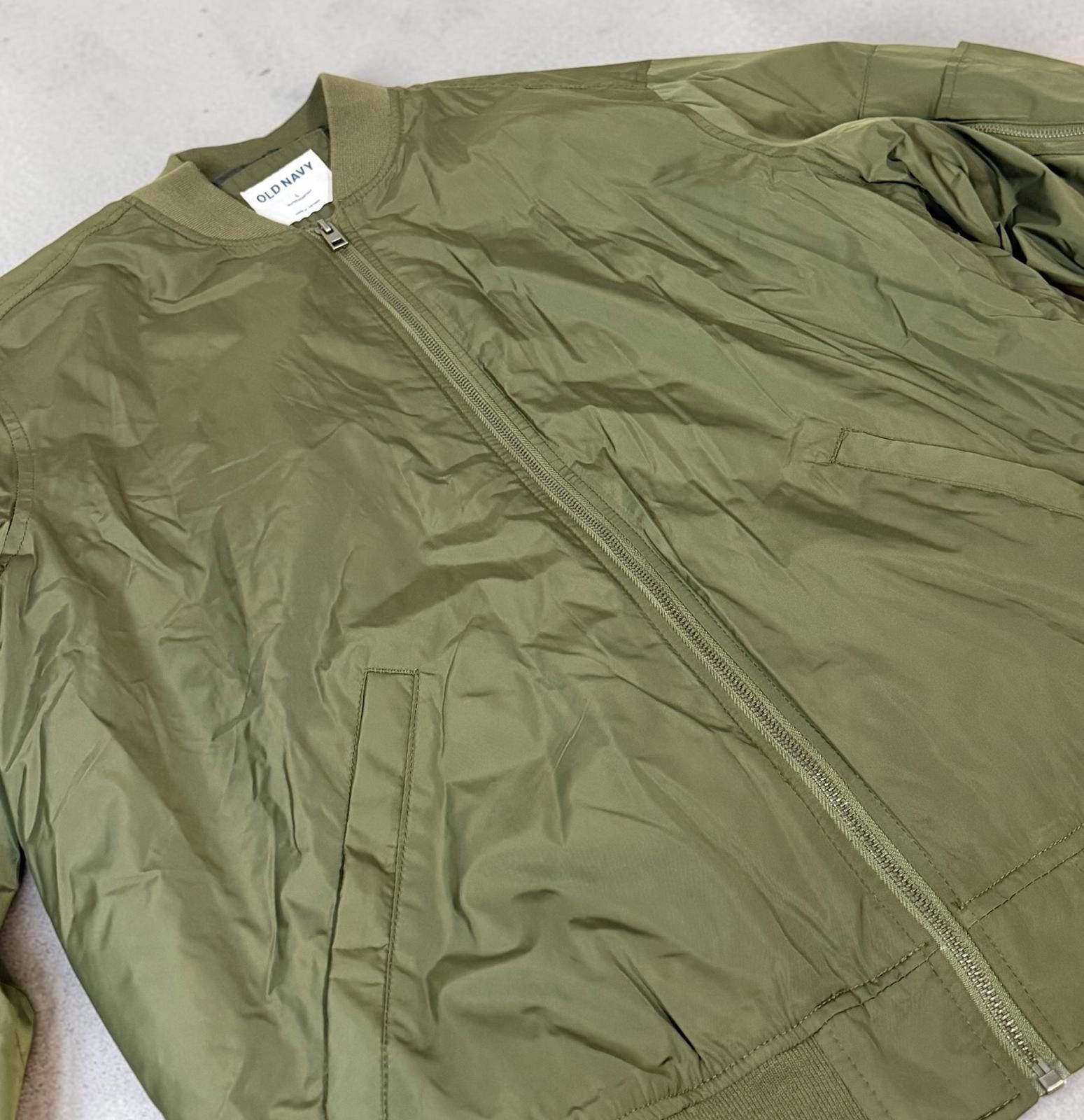 Old Navy Olive Green Bomber Jacket Size US L / EU 52-54 / 3 - 2 Thumbnail