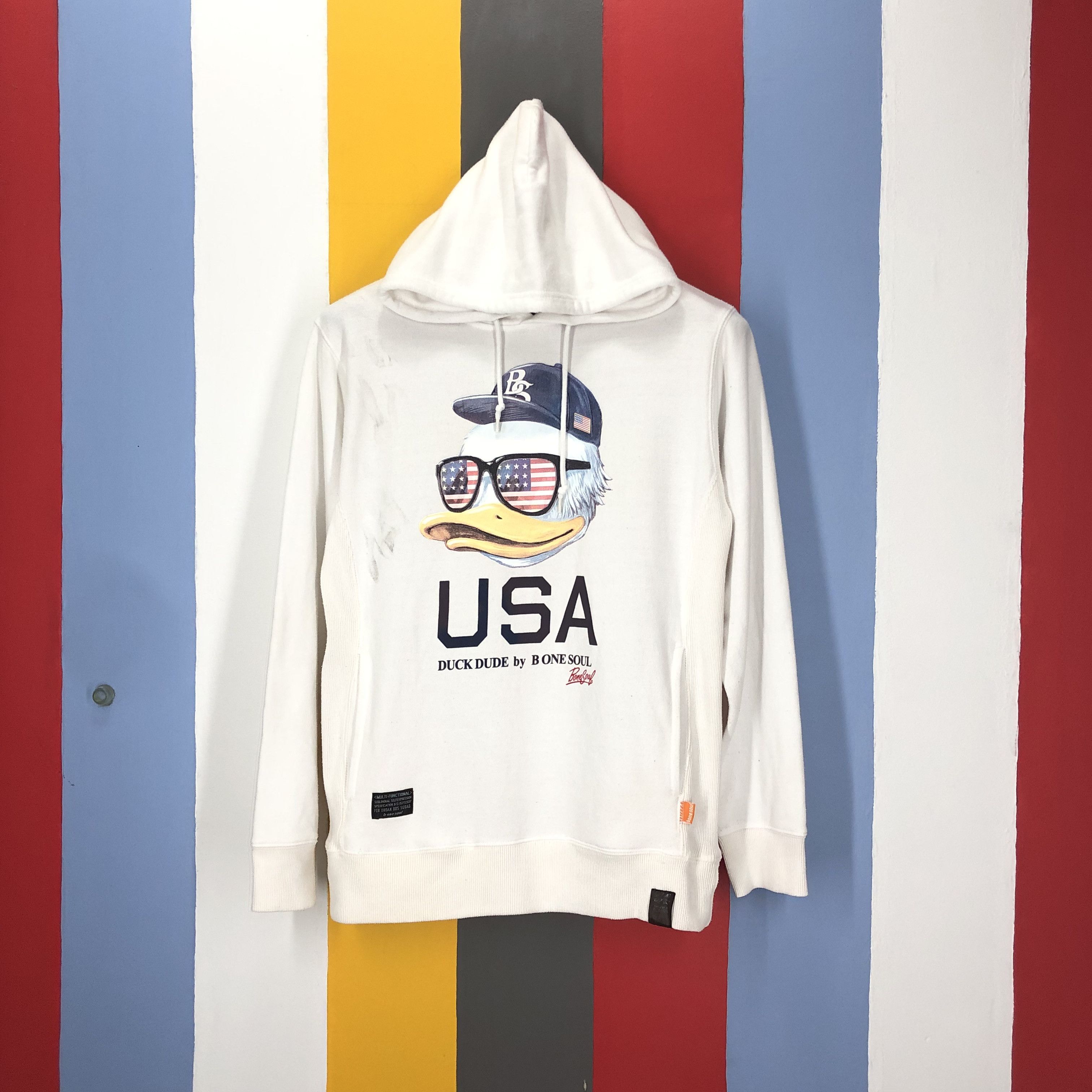 Japanese Brand DUCK DUDE by B ONE SOUL Hoodie Pullover #1688/05 Size US S / EU 44-46 / 1 - 1 Thumbnail