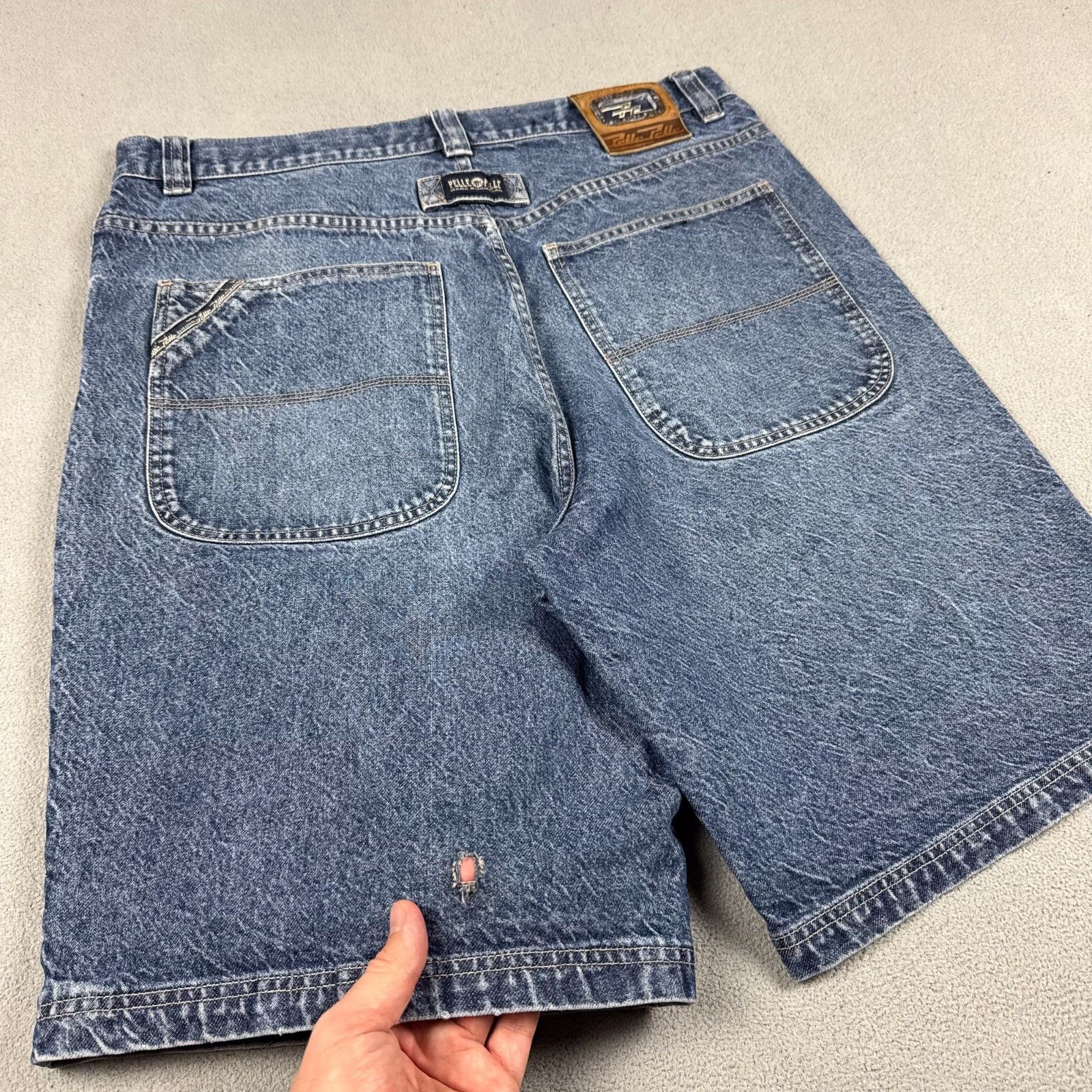 Pelle Pelle Pelle Pelle Denim Shorts 38 Jorts Baggy Skater Y2K 90s Size US 38 / EU 54 - 4 Thumbnail
