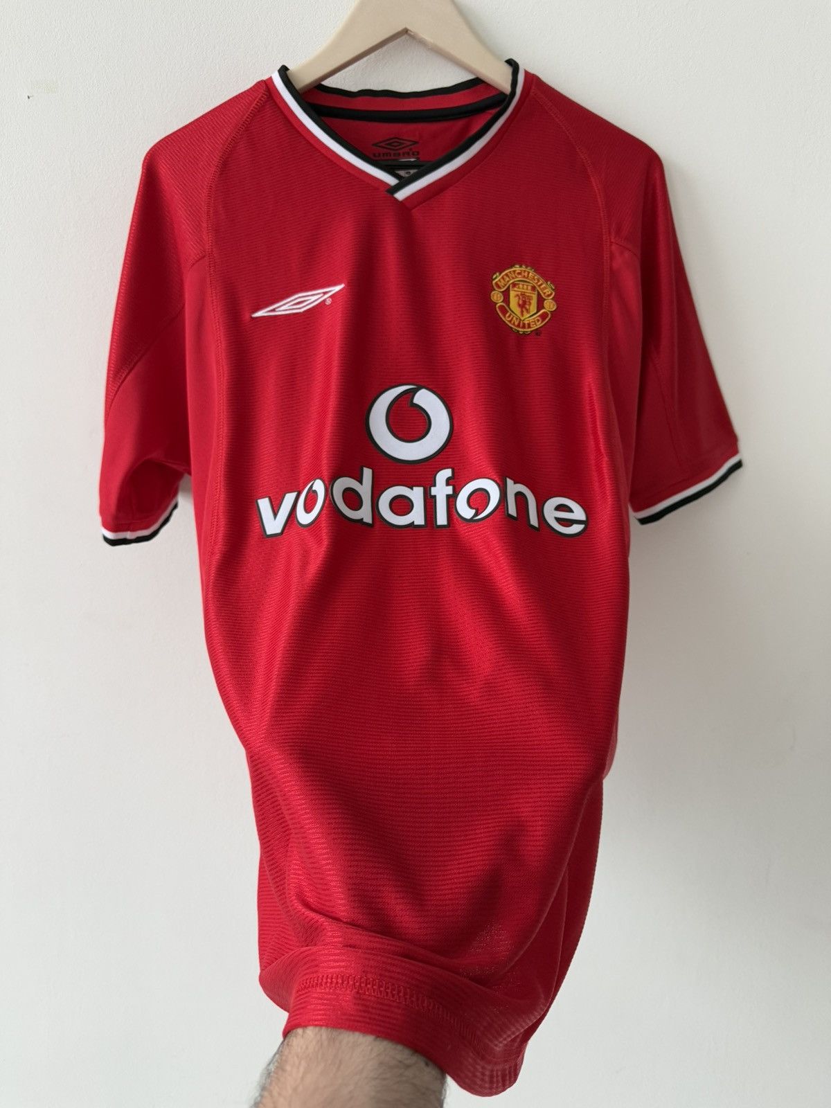 Umbro 🩸RARE🩸Umbro Manchester United 2000/2002 Beckham #7 Jersey Size US L / EU 52-54 / 3 - 5 Thumbnail