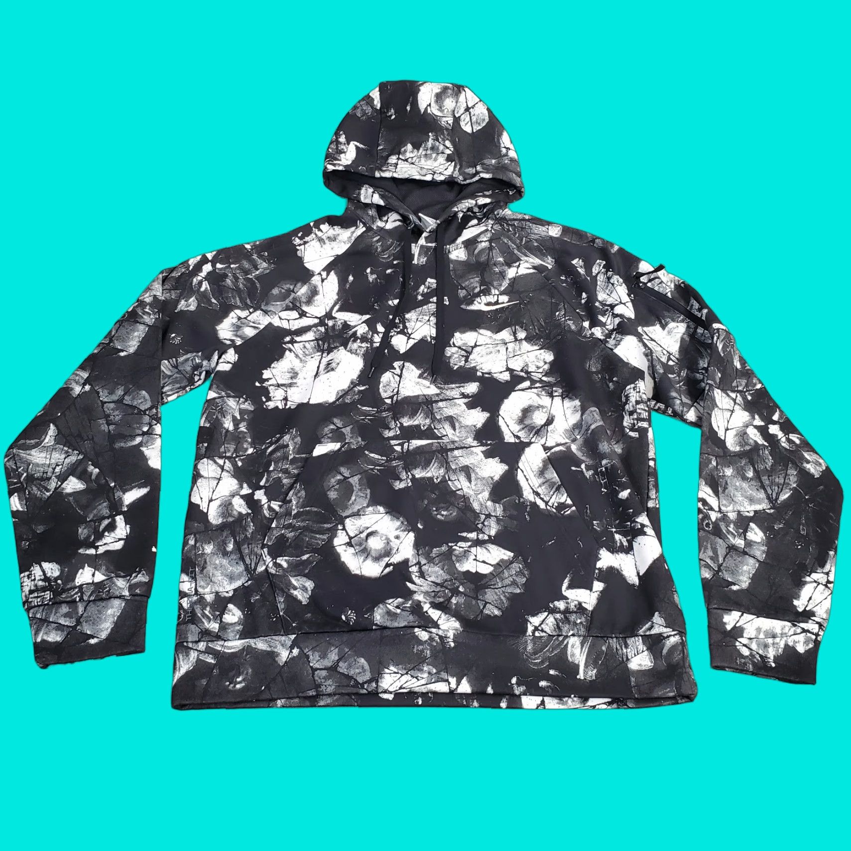 Nike Nike Hoodie Mens M Black Floral Sweatshirt Therma Fit Logo DQ4836 010 Size US M / EU 48-50 / 2 - 1 Thumbnail