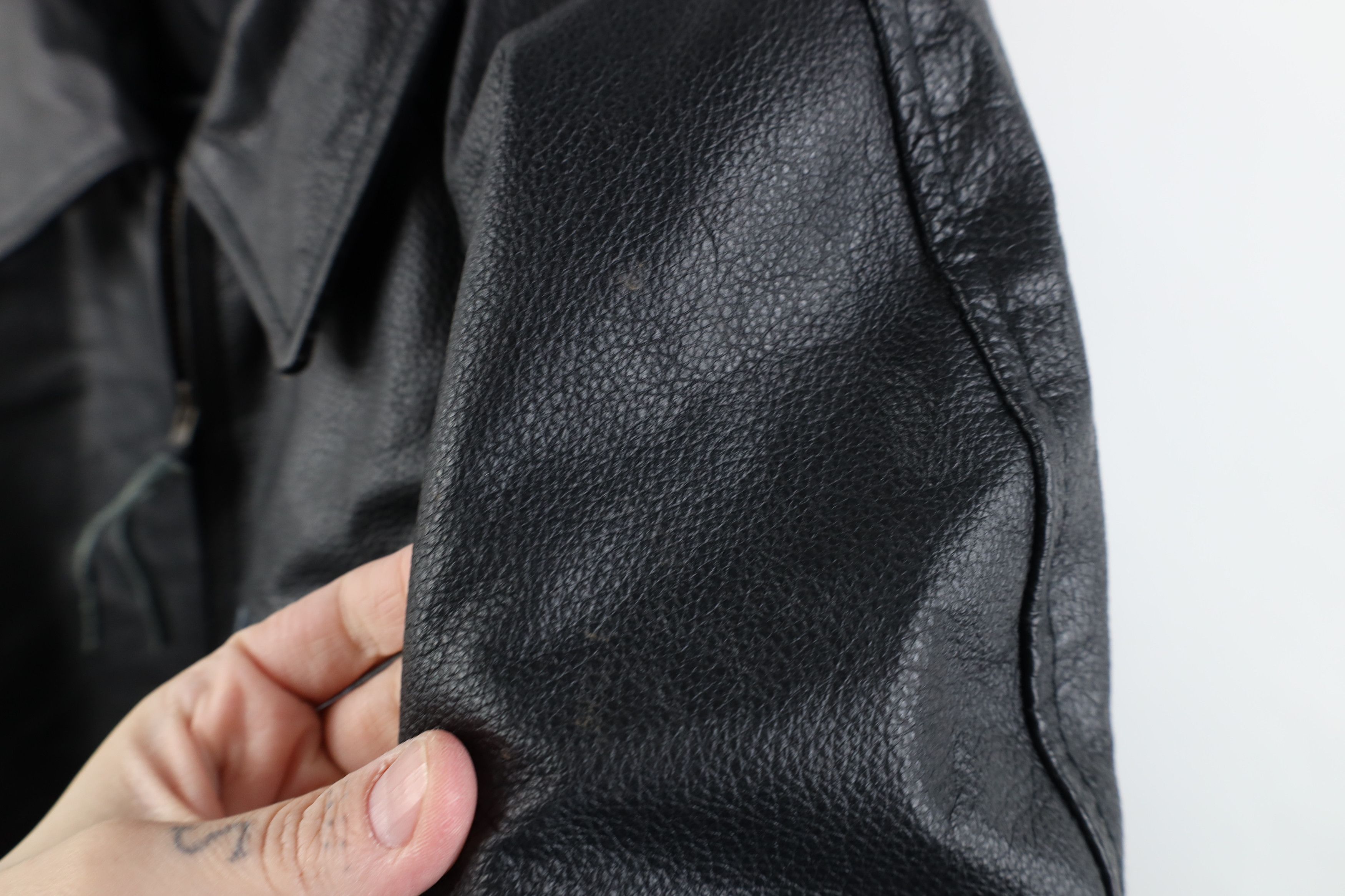 Vintage Vintage 90s Rifle Association Full Zip Leather Bomber Jacket Size US XL / EU 56 / 4 - 6 Thumbnail