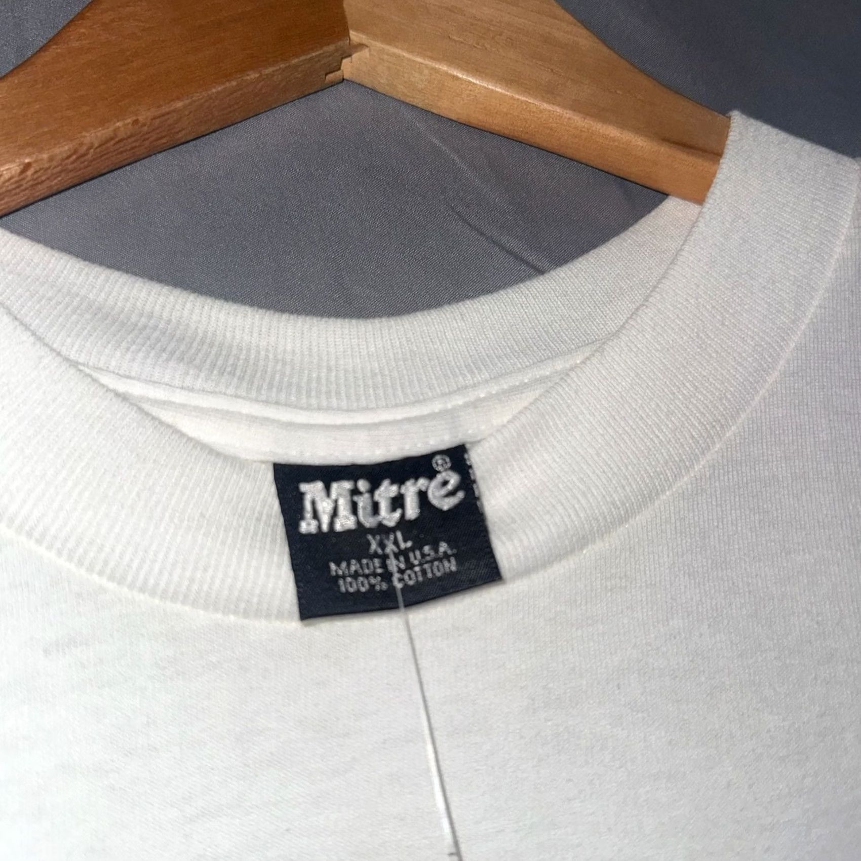 Vintage VINTAGE Mitre Soccer Gear Graphic T-Shirt 1997 XXL Made in USA White Size US XXL / EU 58 / 5 - 3 Thumbnail