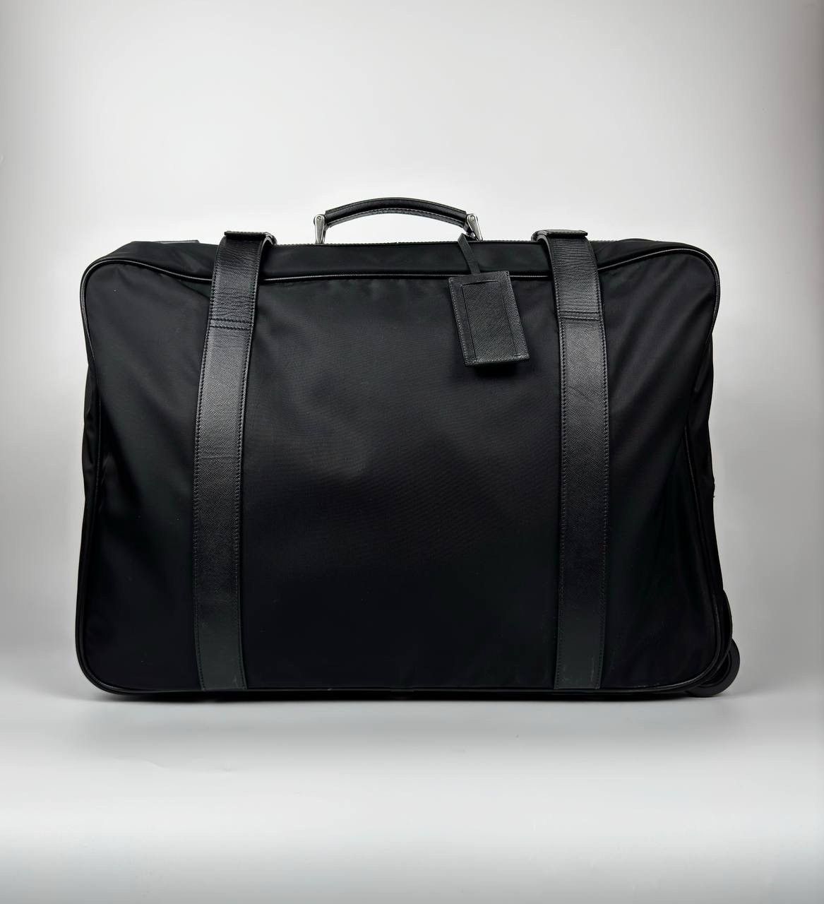 Prada Prada Saffiano Black Nylon Luggage Bag Size ONE SIZE - 2 Thumbnail