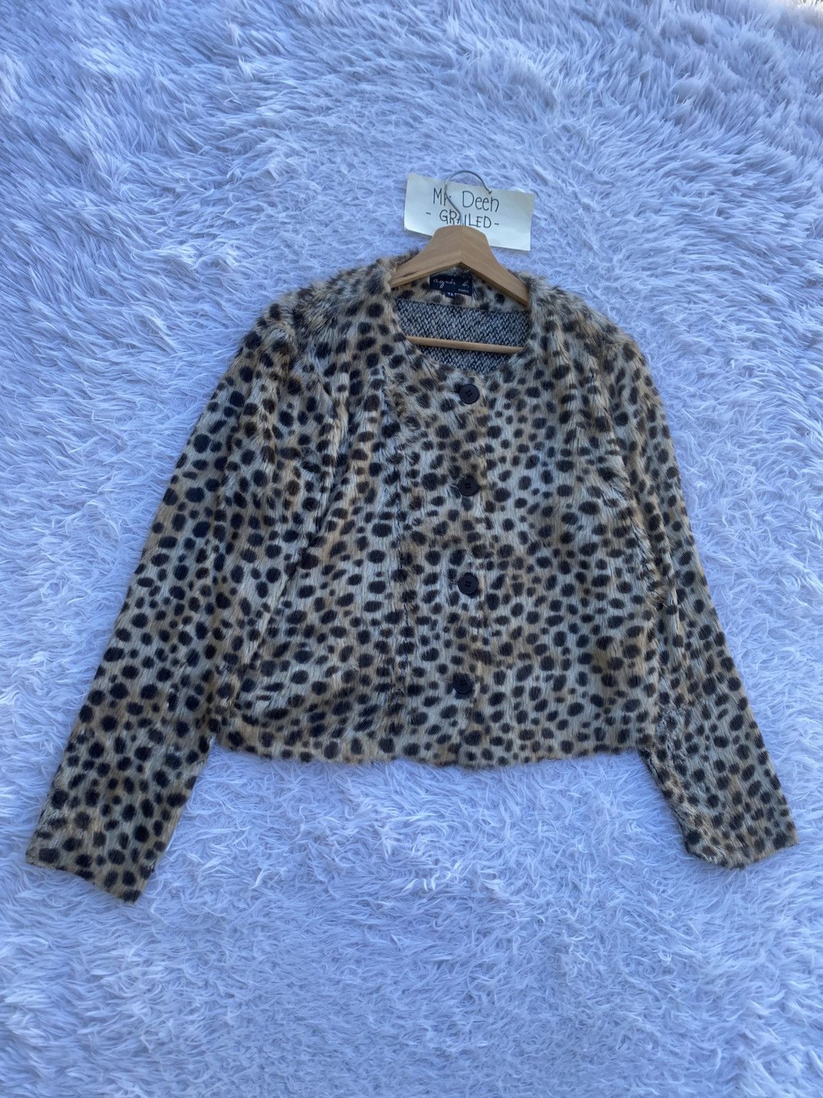 agnes b. Rare agnes b. Fur Leopard Gold Button Jacket Size M / US 6-8 / IT 42-44 - 3 Thumbnail