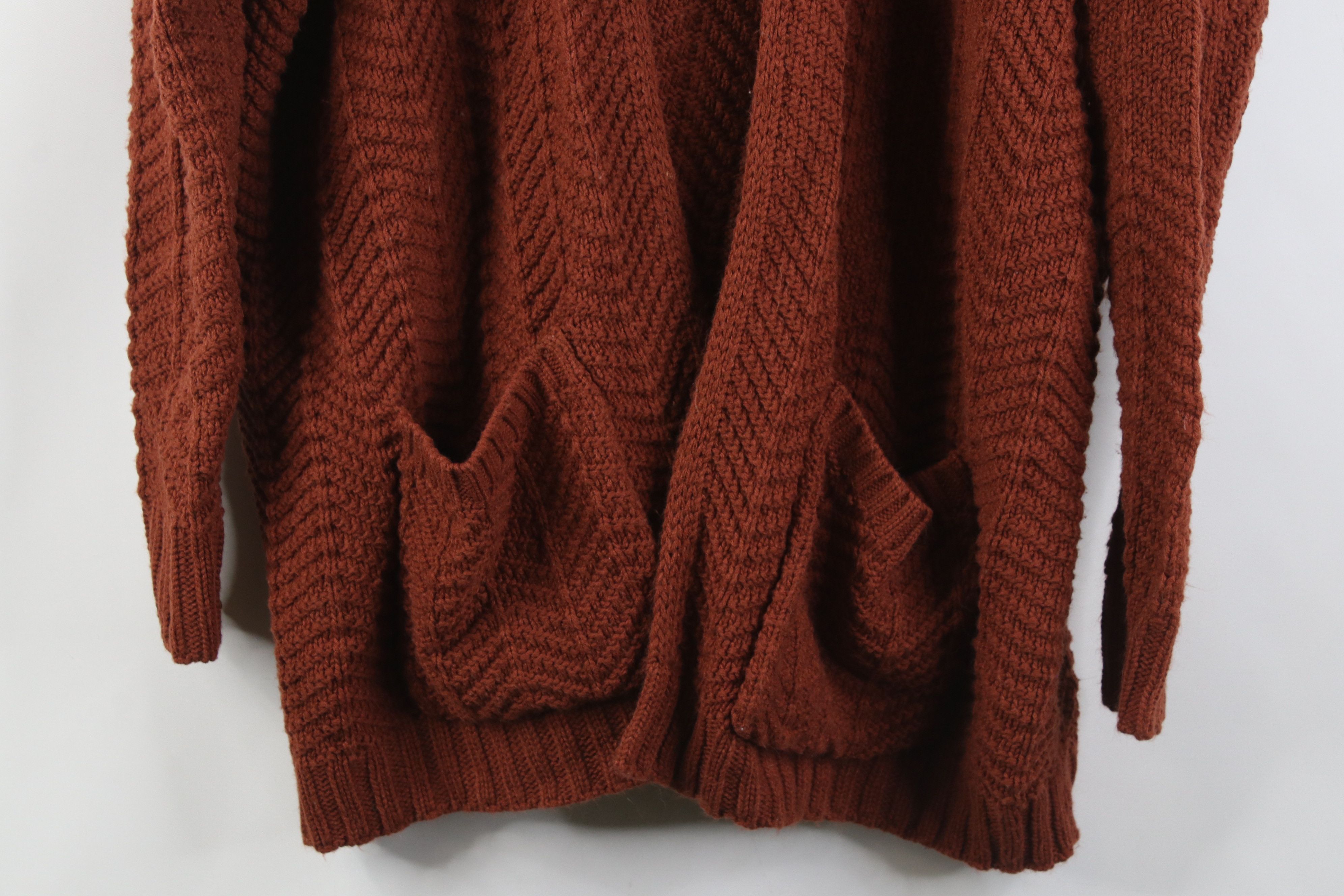Vintage Anthropologie Moon & Madison Herringbone Knit Sweater Size S / US 4 / IT 40 - 3 Thumbnail