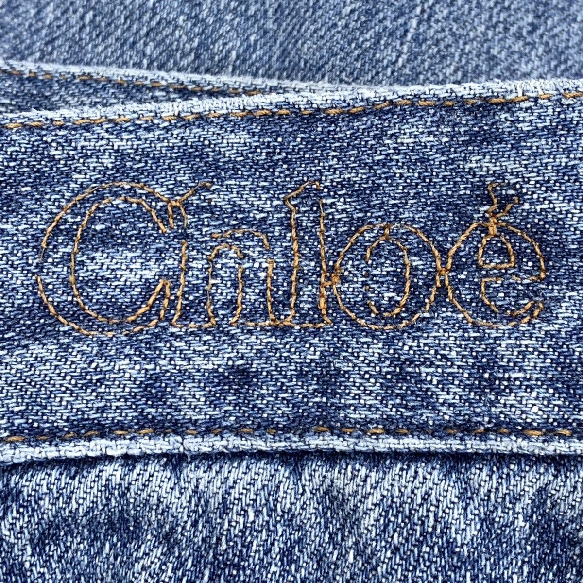Chloe Chloe Blue Cotton Denim Casual Pants K26WX Size 29" - 5 Thumbnail