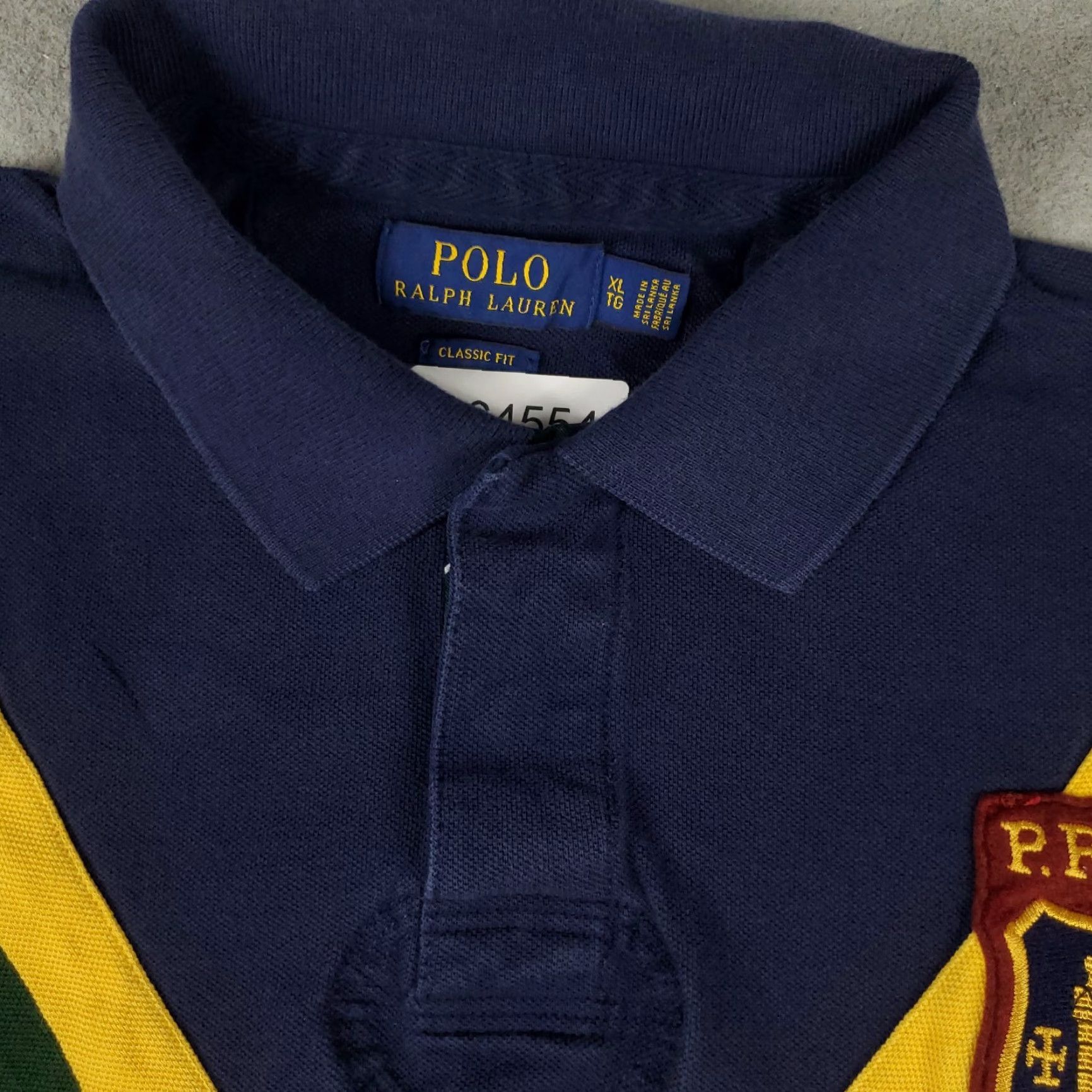 Ralph Lauren Ralph Lauren Polo Shirt Mens XL Blue Shield Patch Badge Short Sleeve Shirt Polo Size US XL / EU 56 / 4 - 4 Thumbnail