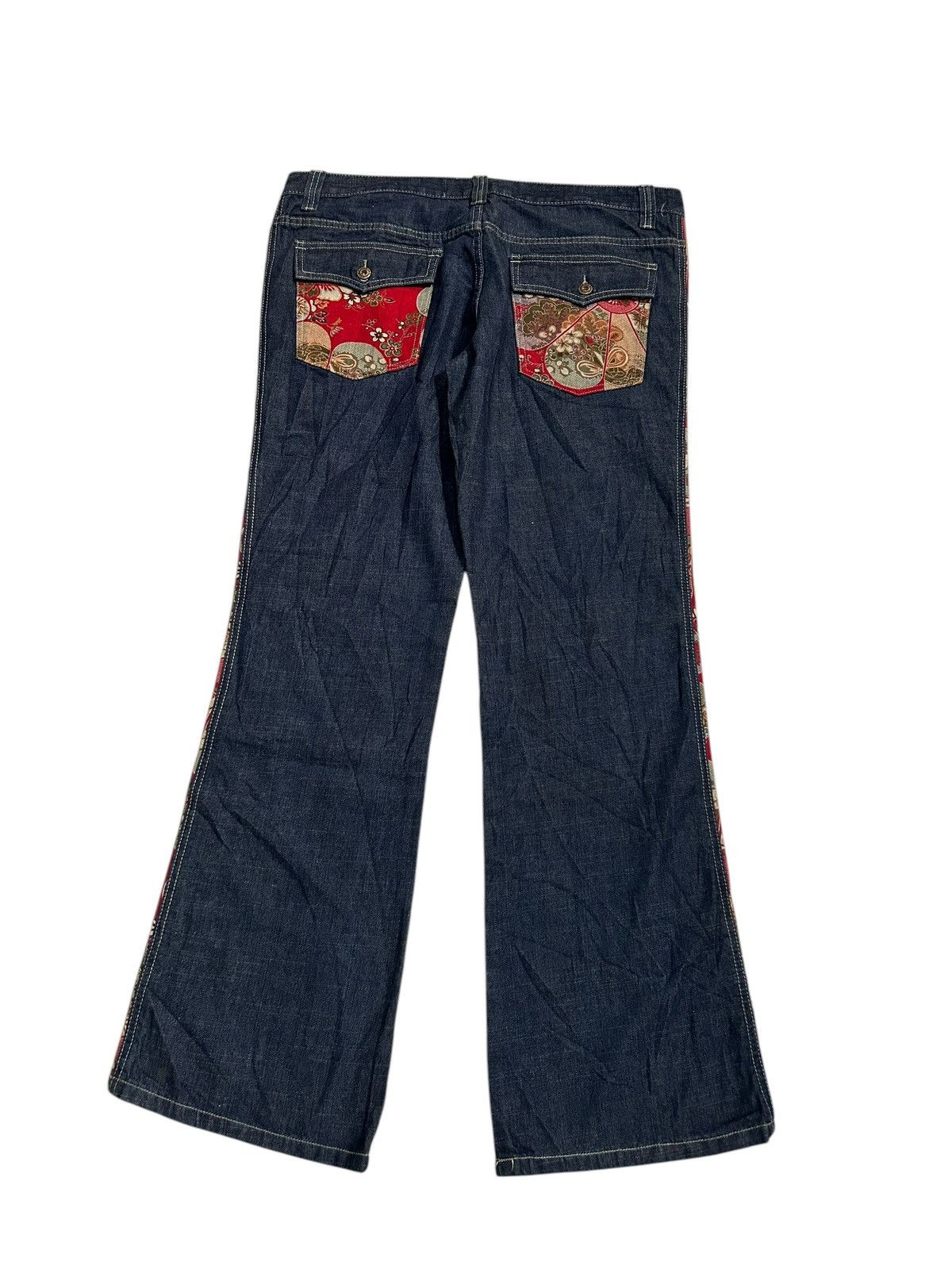 If Six Was Nine × KMRii × Le Grande Bleu (L.G.B.) Flare Japanese Tradisional Style Huo Jing Jeans Denim ☠️☠️ Size US 37 - 6 Thumbnail