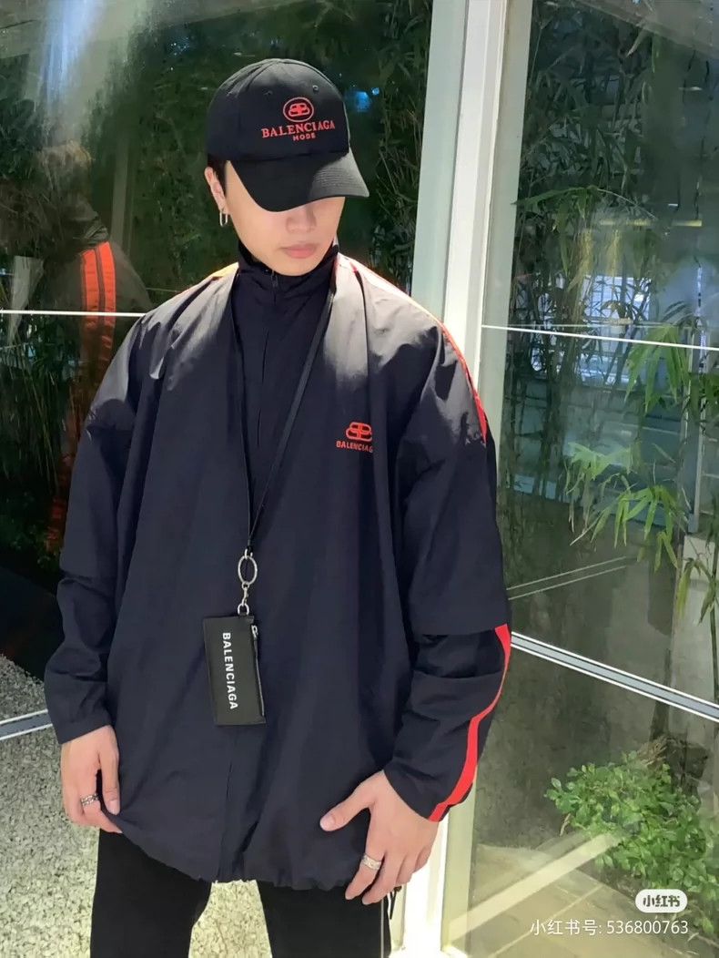Balenciaga Balenciaga Logo Long Sleeve Jacket with Standing Neck and Size US M / EU 48-50 / 2 - 8 Thumbnail