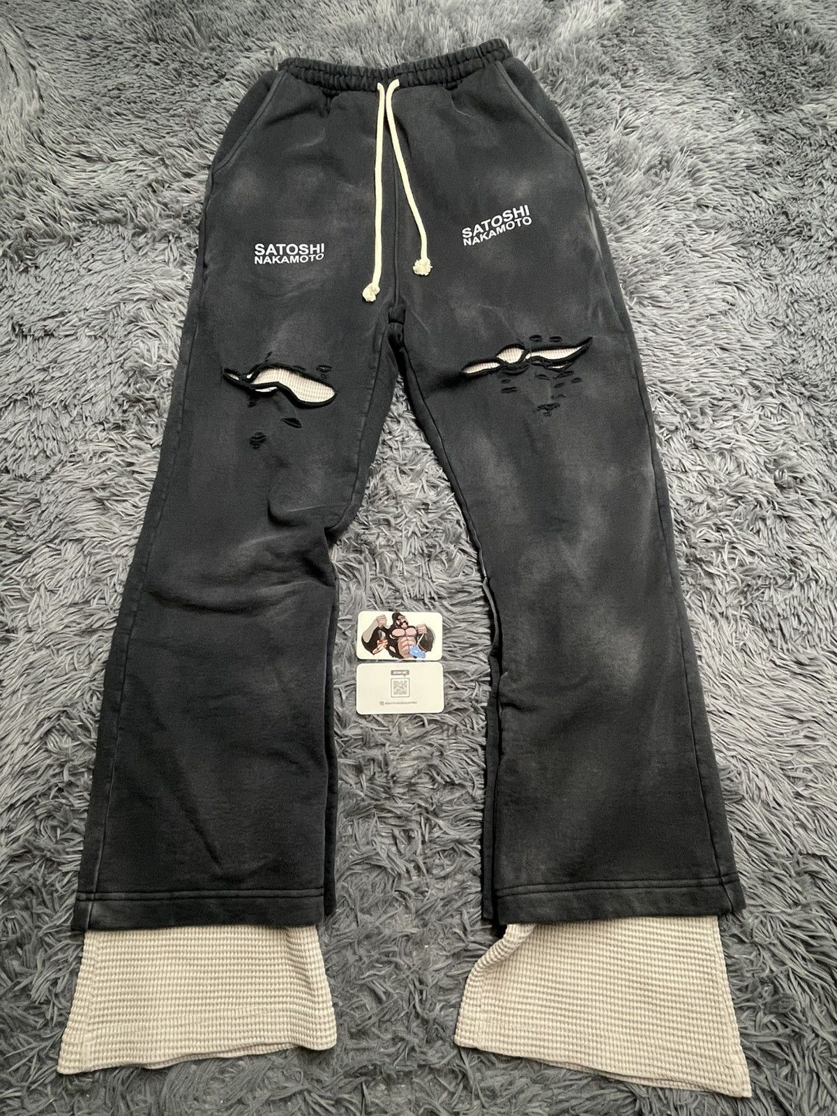 Satoshi Nakamoto Satoshi Nakamoto Holy Ghost Layered Sweatpants Size US 30 / EU 46 - 2 Thumbnail