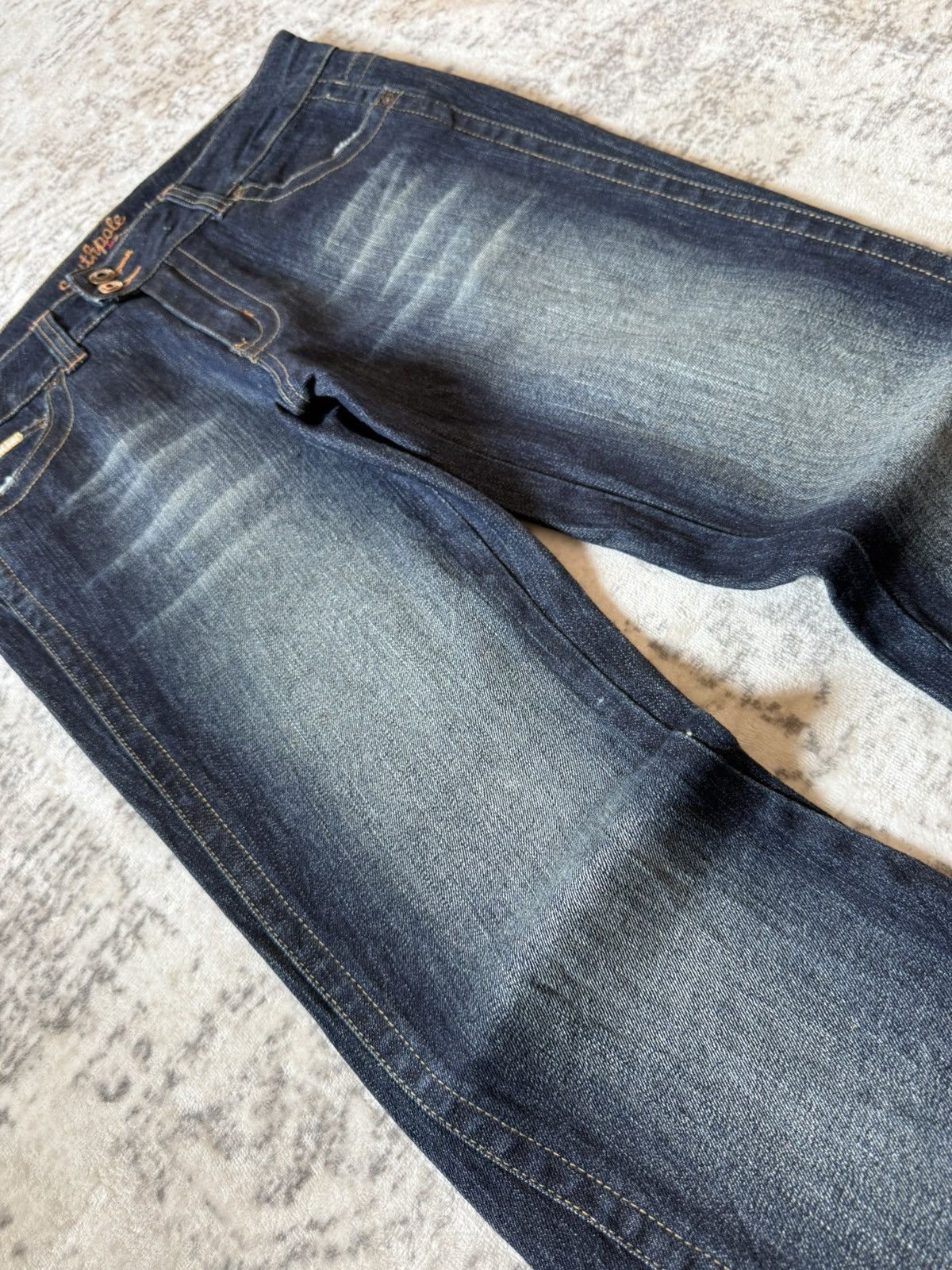 Southpole Vintage Southpole Dark Wash Spiral Flared Jeans Size US 30 / EU 46 - 5 Thumbnail