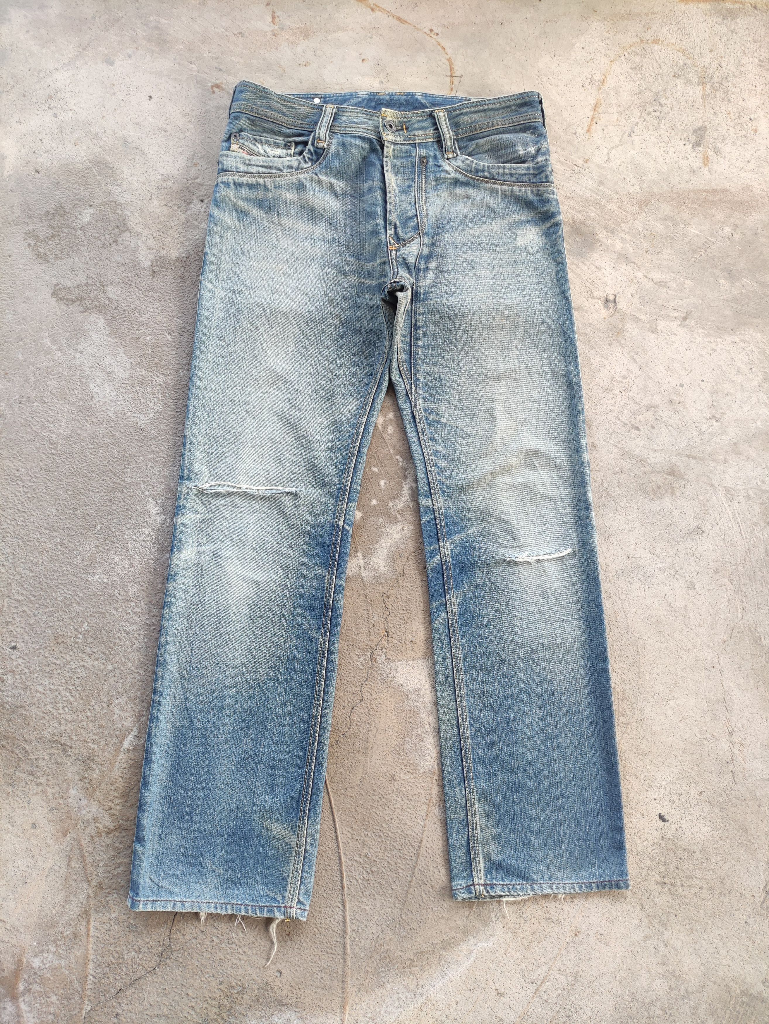 Diesel Vintage Diesel Timmen Button Jean Distressed Faded Size US 33 - 1 Thumbnail