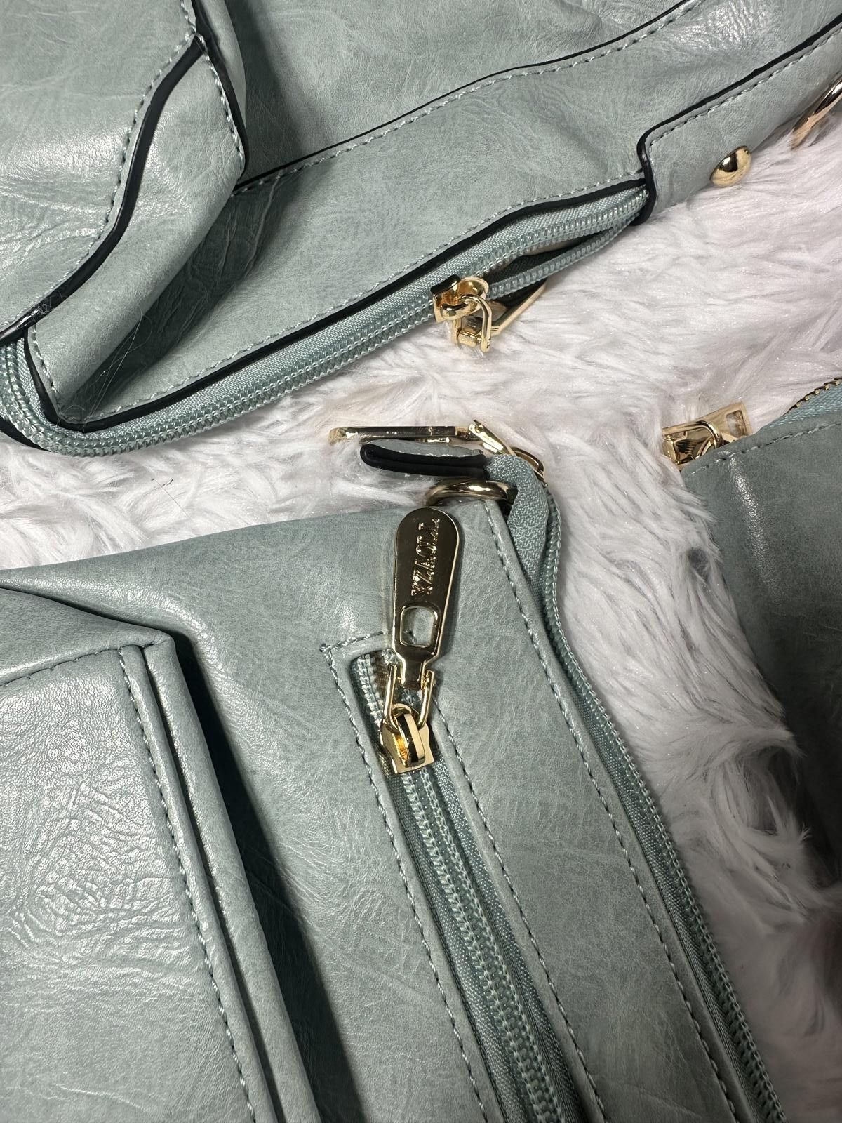 Genetic Manipulation Shinichiro Kuriya YZAOLL Light Blue Faux Leather Multi-Piece Handbag Set Size ONE SIZE - 4 Thumbnail