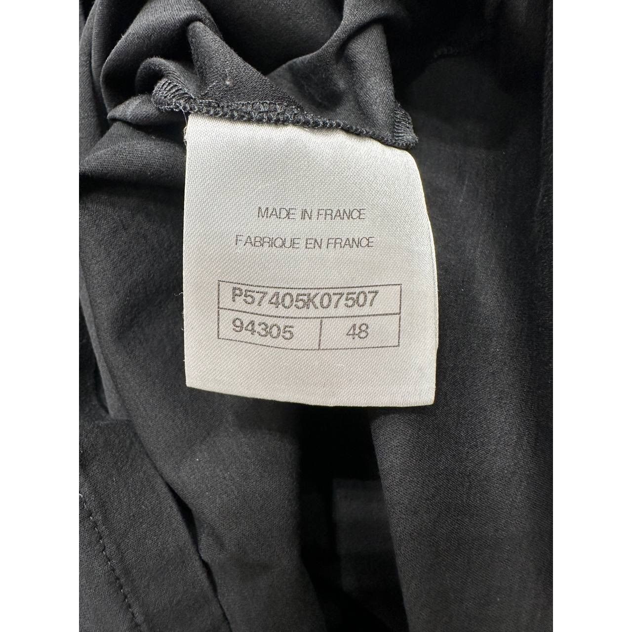 Chanel Chanel Gabrielle Black Cotton Long Sleeve Top Sz 48 Size XL / US 12-14 / IT 48-50 - 4 Thumbnail