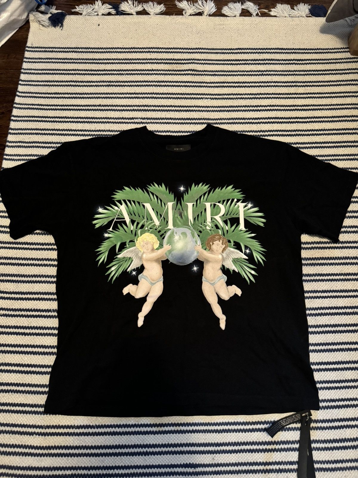 Amiri Amiri Airbrush Cherub tee Black | Grailed