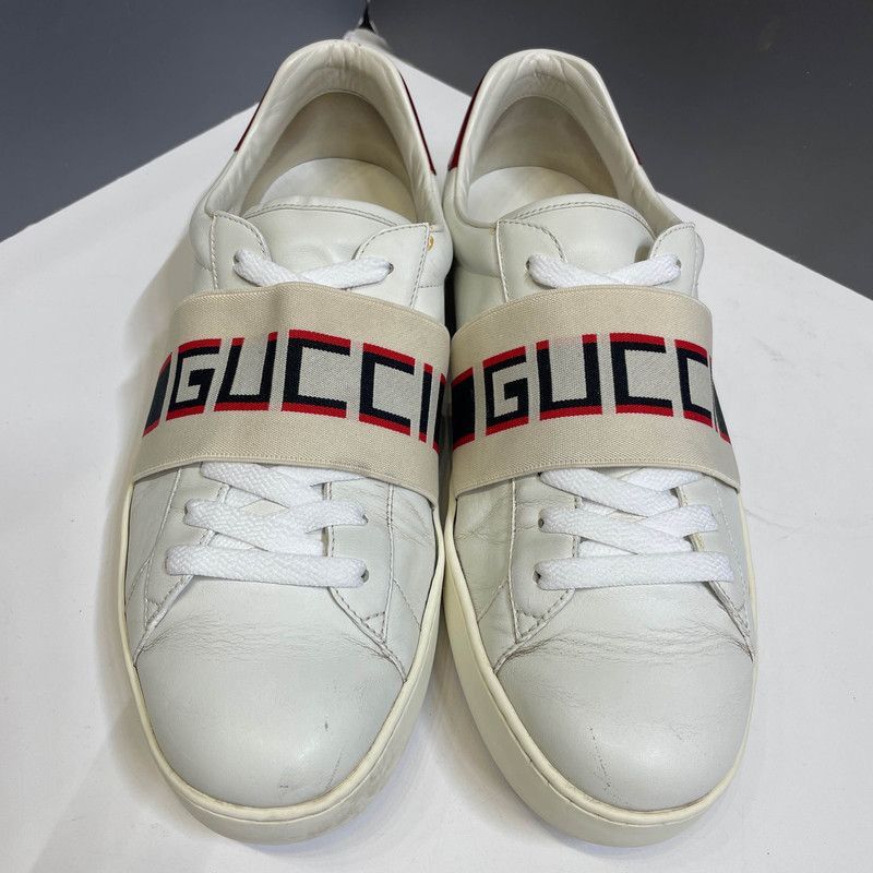 Gucci Gucci Ace White Low-Top Fashion Sneakers - Size US 11.5 / EU 44-45 - 2 Thumbnail