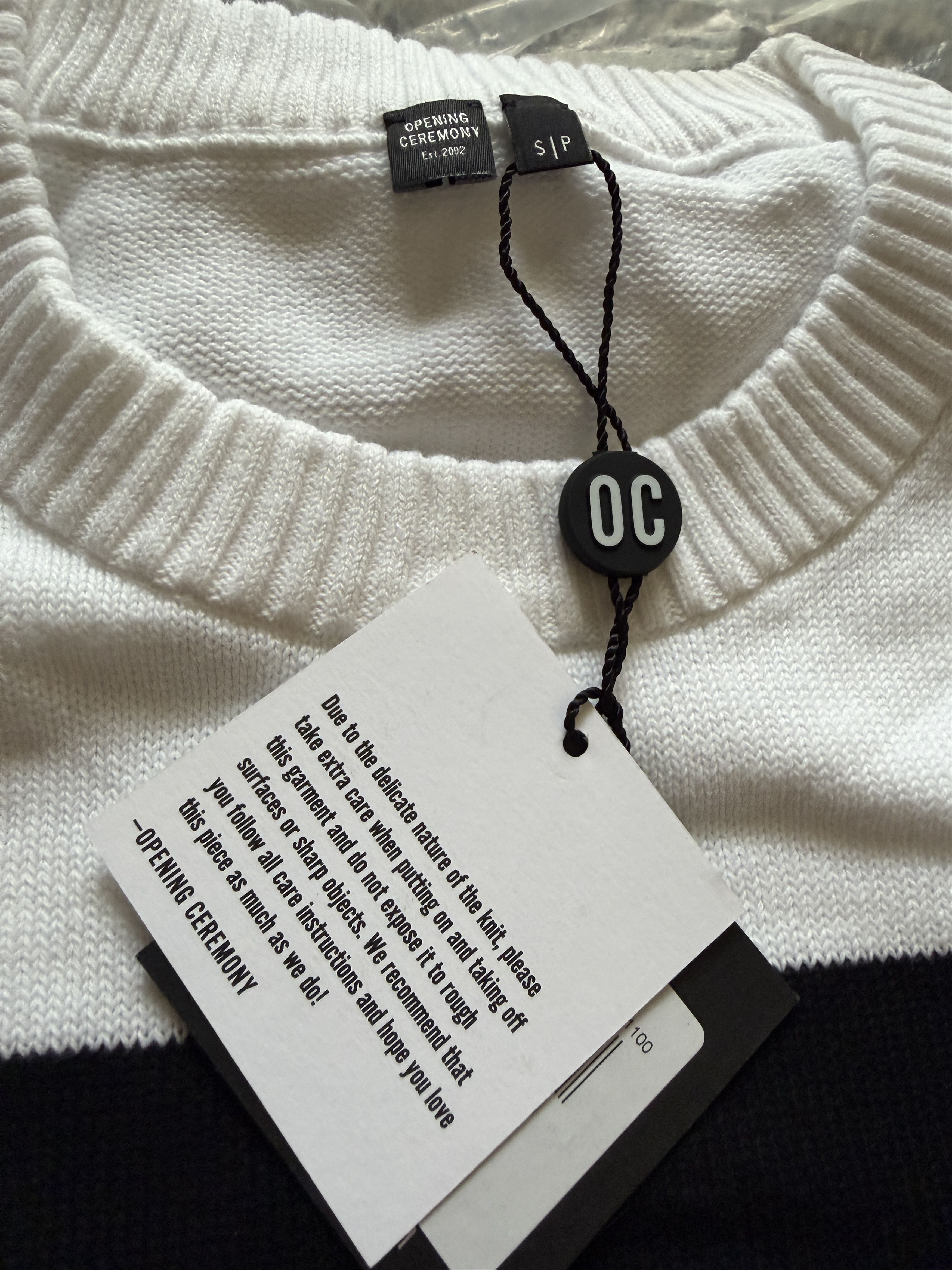 Opening Ceremony Opening Ceremony Box Logo Crew Neck Sweater White Black S Size US S / EU 44-46 / 1 - 3 Thumbnail