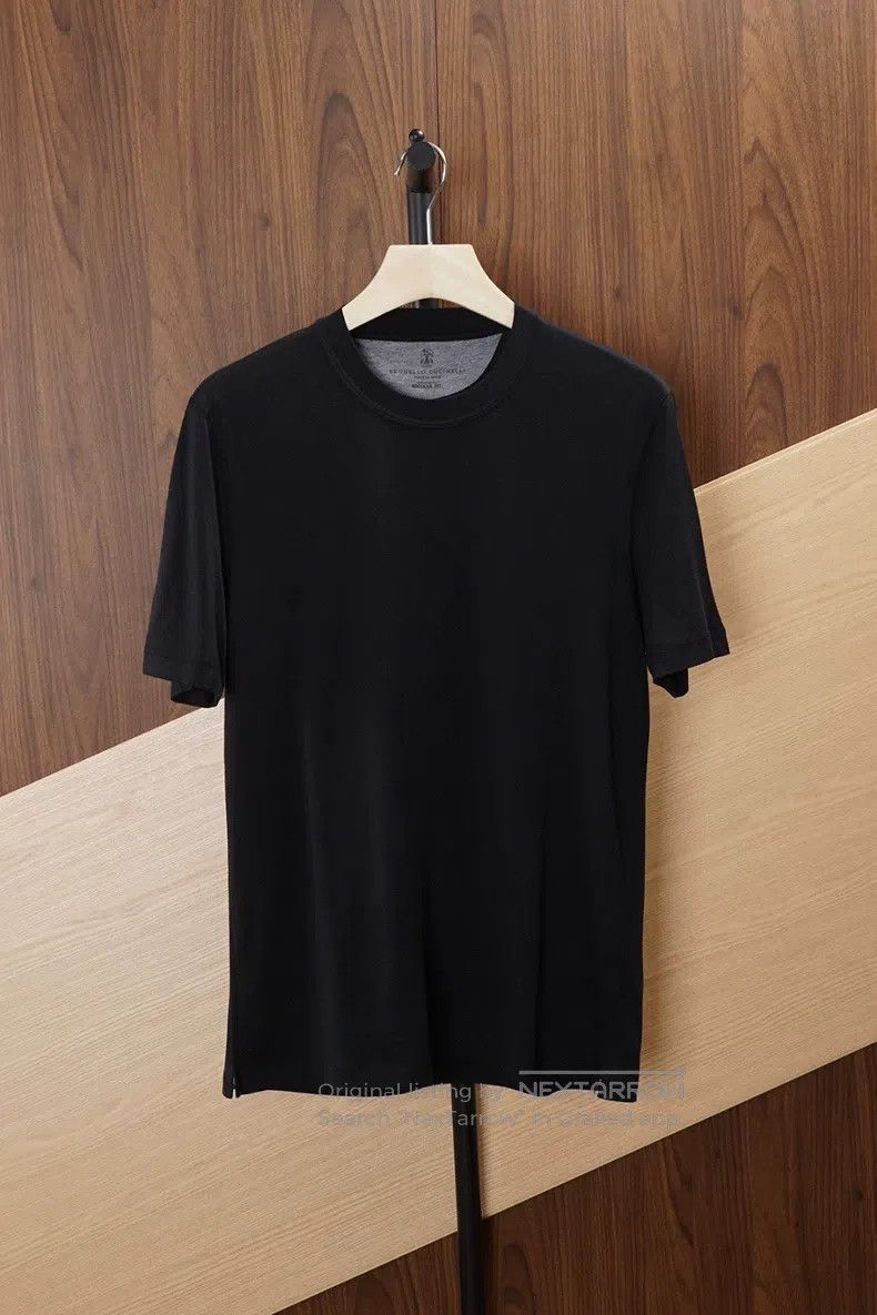 Brunello Cucinelli Brunello Cucinelli Silk and Cotton Blended Short Sleeve Size US M / EU 48-50 / 2 - 1 Thumbnail