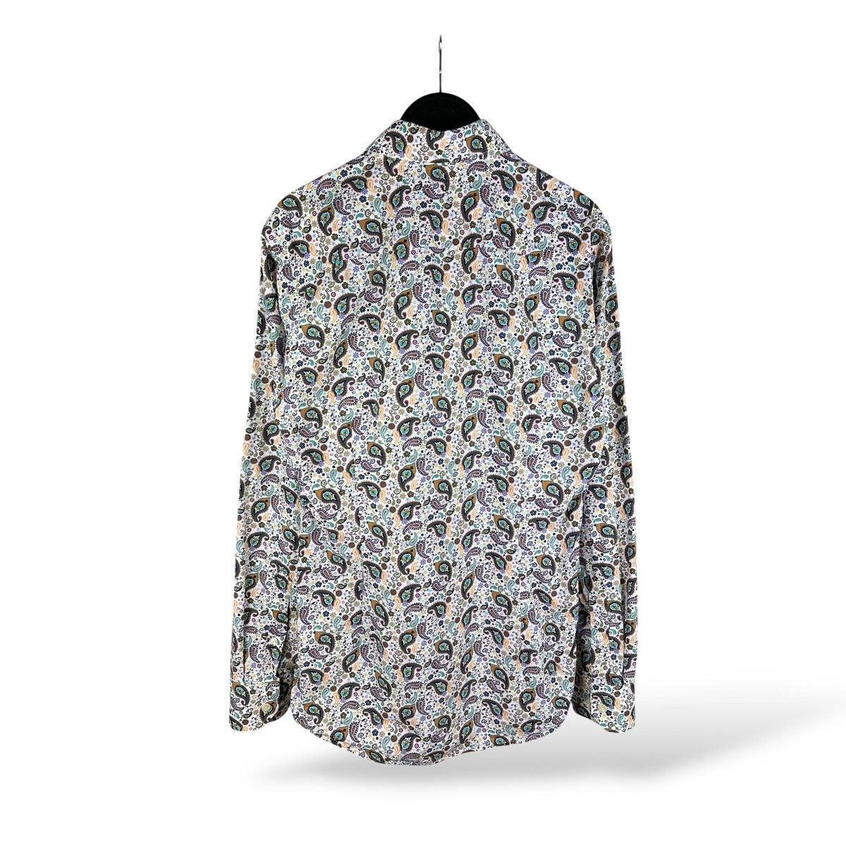 Eton Eton Dress Shirt L/S Paisley Floral Poplin Cotton Slim Fit Size US S / EU 44-46 / 1 - 12 Thumbnail