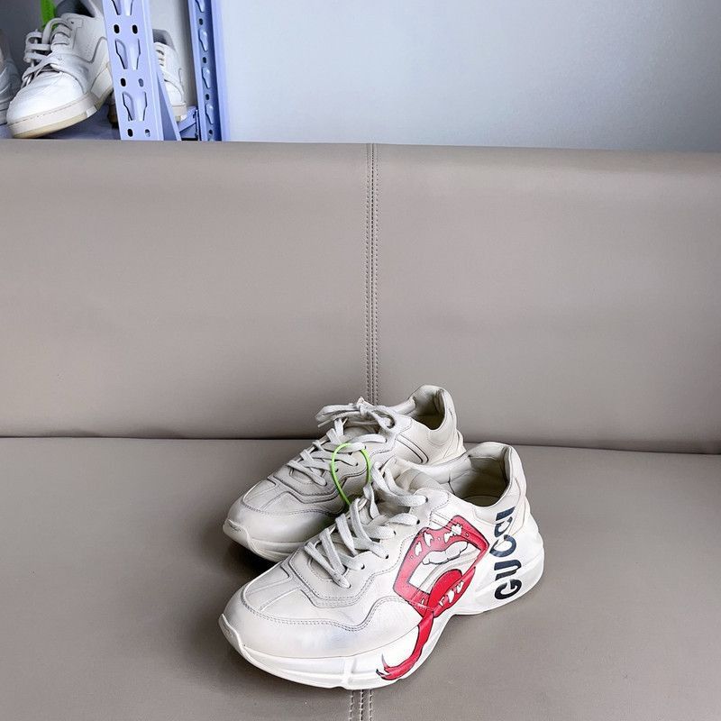 Gucci Gucci Rhyton Men's Casual Sneakers with Lip Print Size US 8.5 / EU 41-42 - 2 Thumbnail