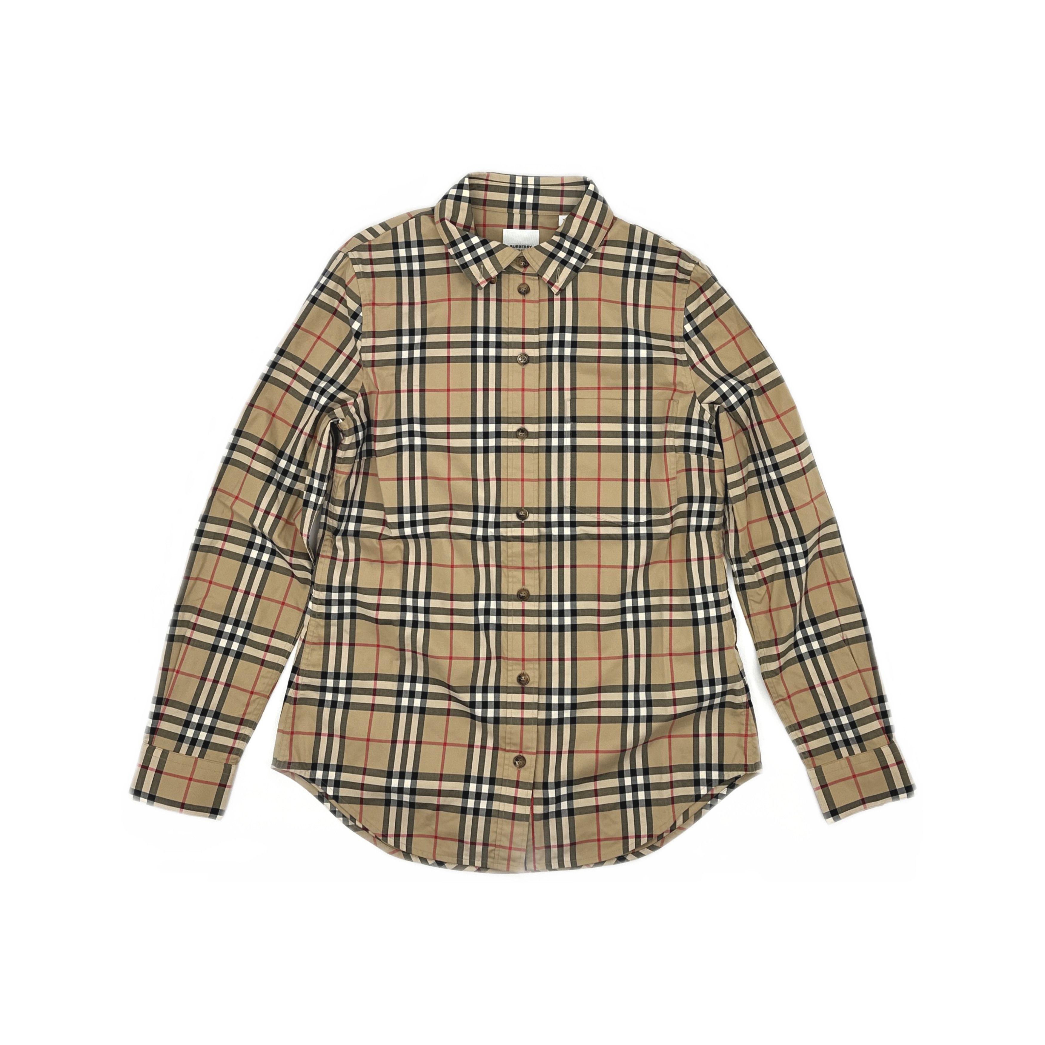 Burberry Burberry Check Button Up Shirt US 8 Size M / US 6-8 / IT 42-44 - 1 Thumbnail