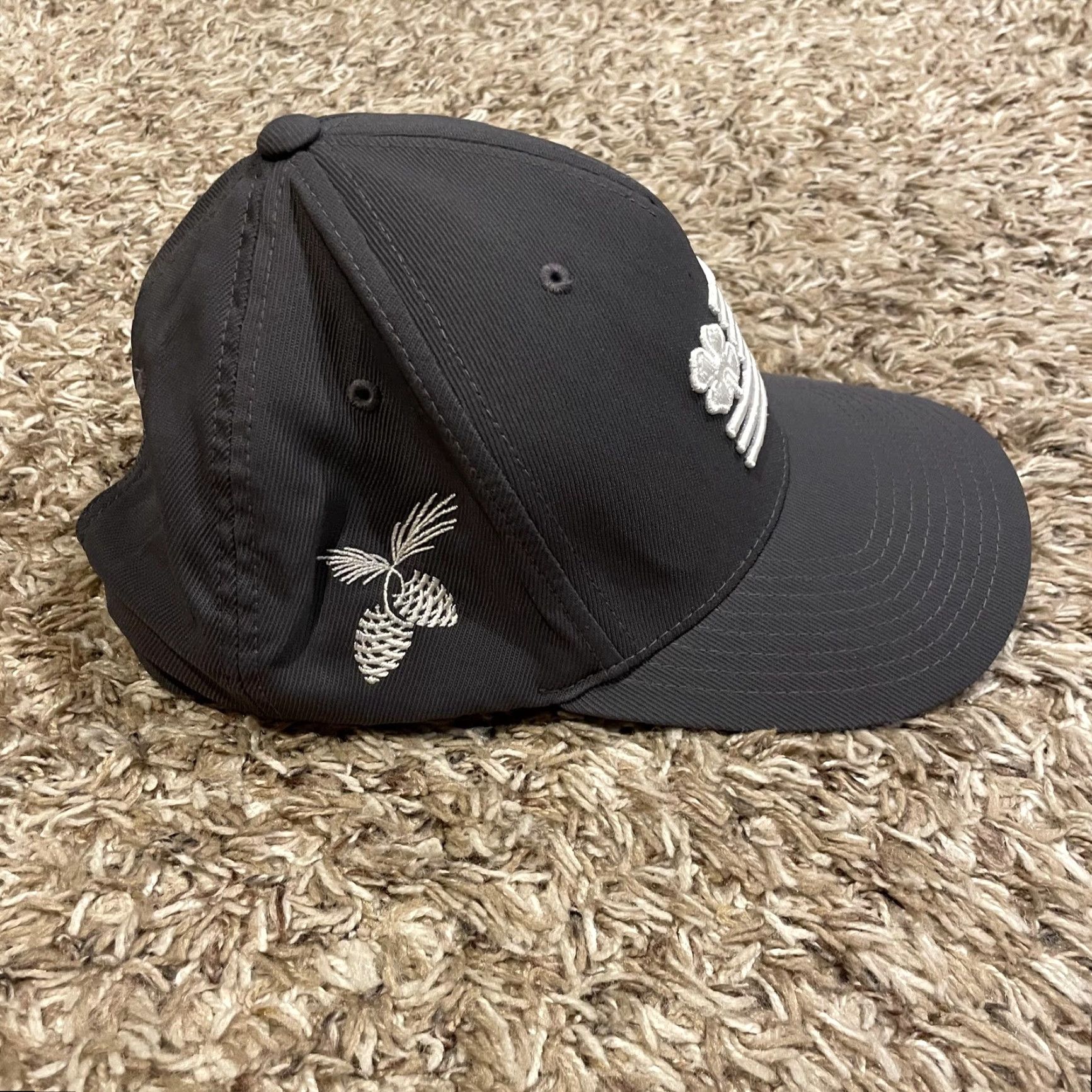 Vintage Black Clover Hat Snap Back One Size Grey American Flag Live Lucky Baseball Mens Size ONE SIZE - 5 Thumbnail