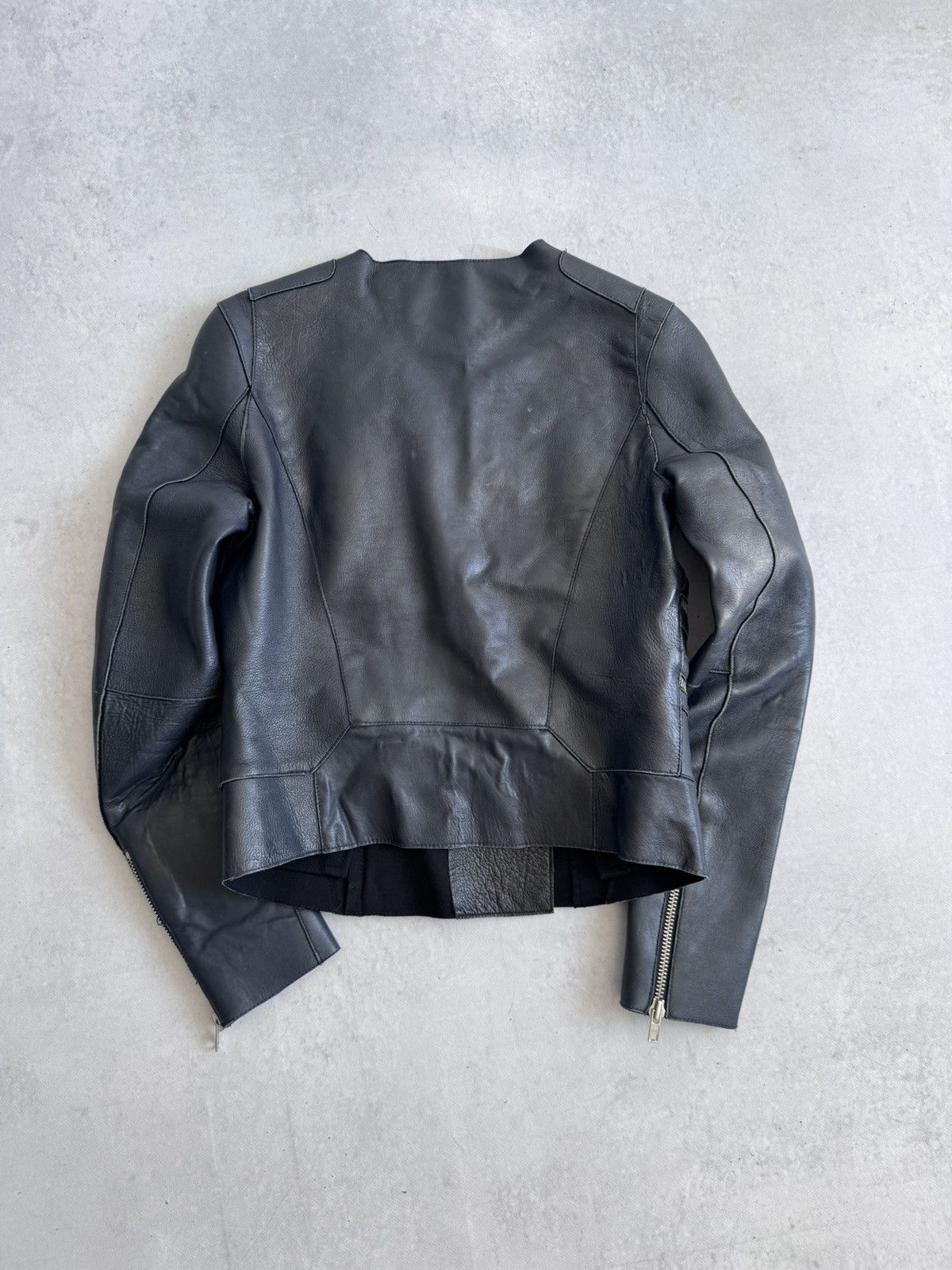 Maje Maje Leather Women’s Zip Biker Style Moto Jacket Y2K Size S / US 4 / IT 40 - 11 Thumbnail