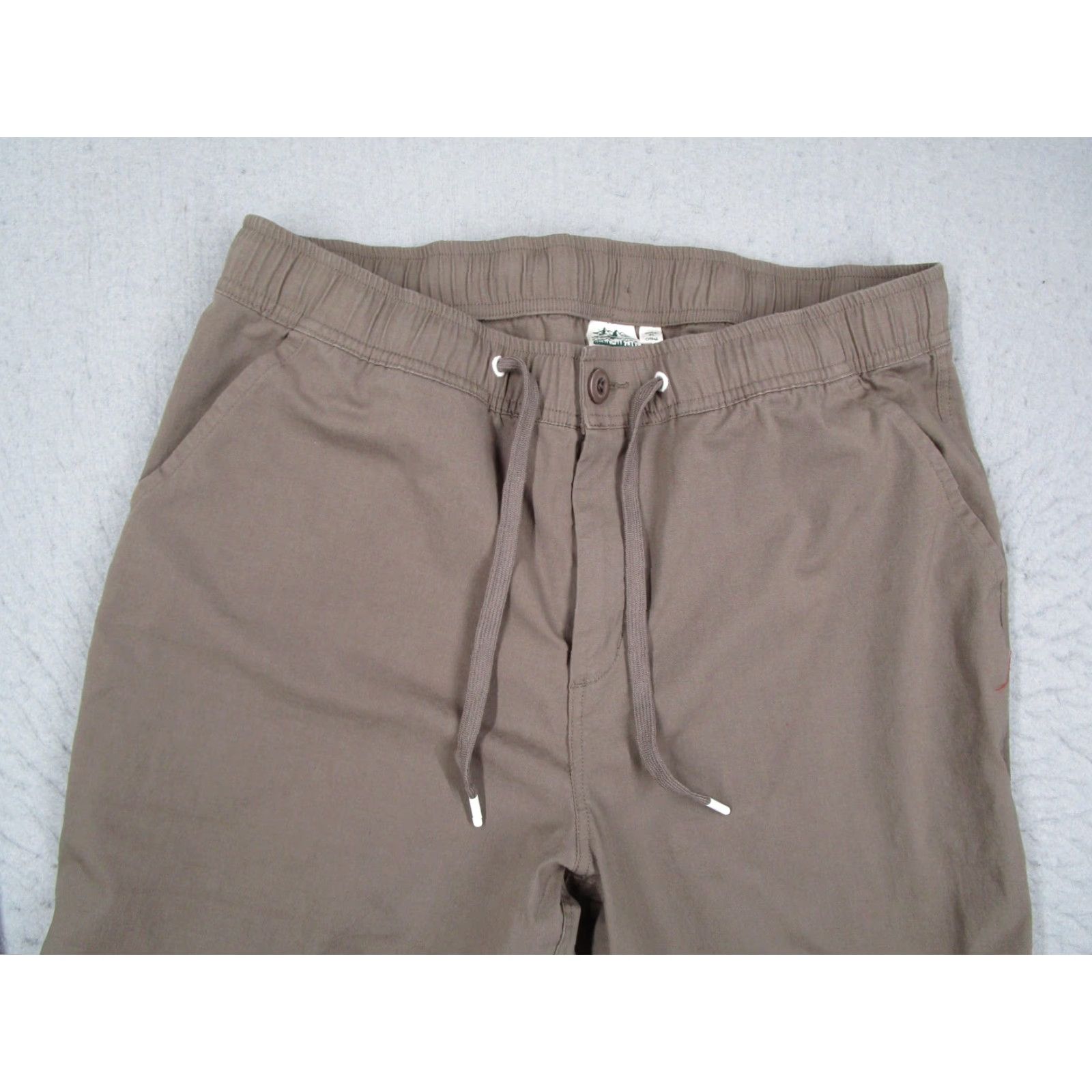 Vintage Beardedgoat Mens Pants 32x30 Brown Stretch Chino Elastic Casual Drawstring Size US 33 - 2 Thumbnail