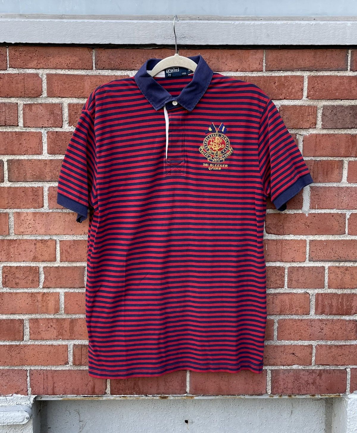 Polo Ralph Lauren Vintage Men's Polo Ralph Lauren 381 Bleeker Q-Pier 18 Polo Size US M / EU 48-50 / 2 - 1 Thumbnail