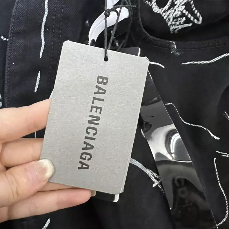 Balenciaga Balenciaga size XS Black Graffiti Straight Pants Size US 27 - 5 Thumbnail