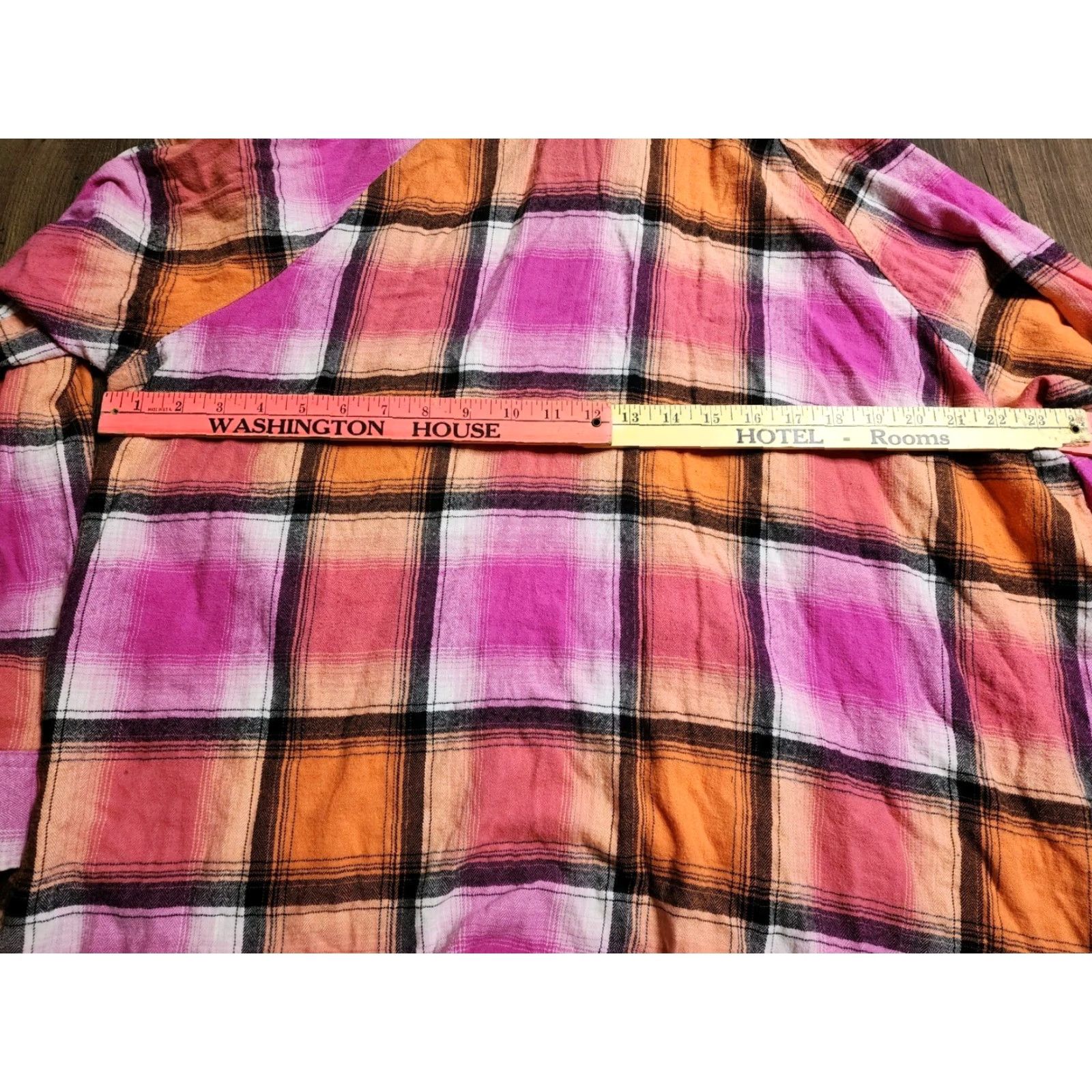 Wrangler Wrangler Retro Shirt 2XL Pink Plaid Long Sleeve Button-Up Western Rodeo Womens Size XXL / US 16-18 / IT 52-54 - 3 Thumbnail