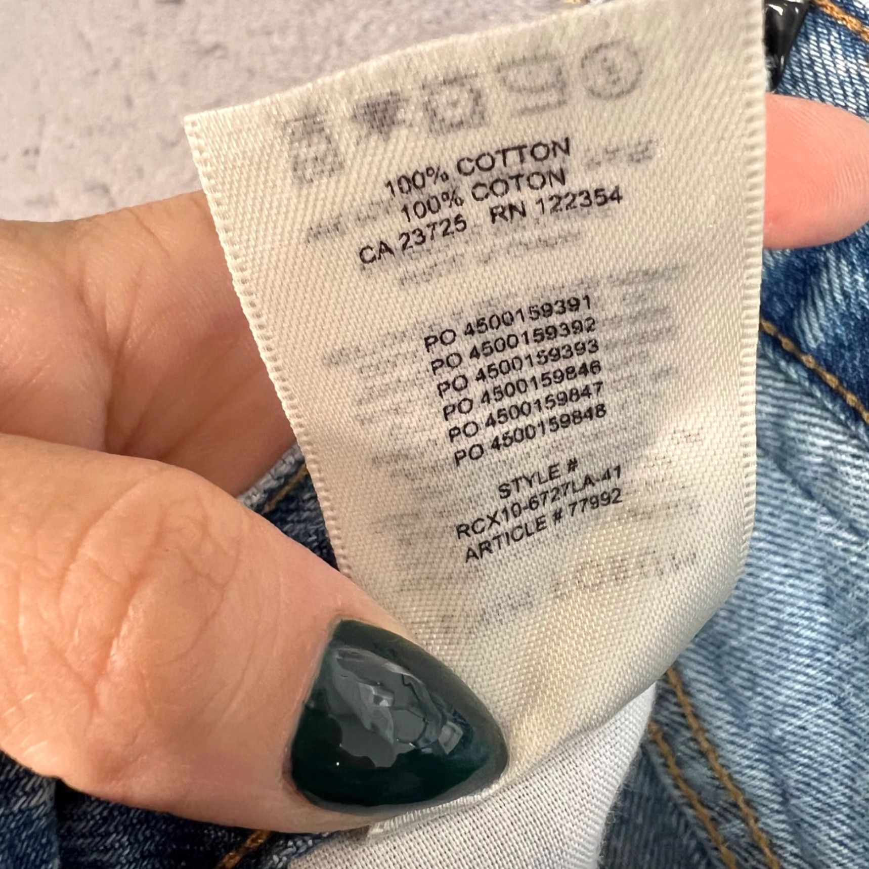 Vintage Denim Forum The Joni Jeans Size 24 High Rise Light Wash Distressed Womens Size 42" / US 20 - 5 Thumbnail