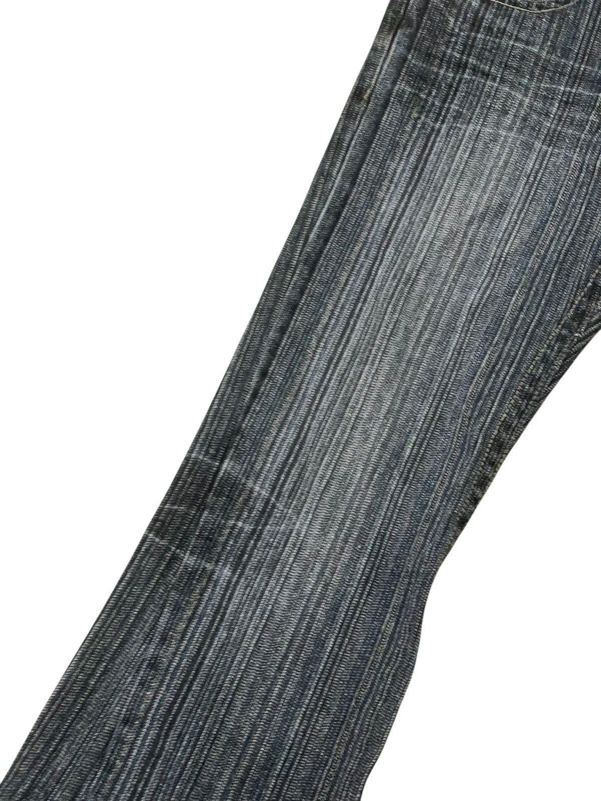 Japanese Brand Flare Jeans Ikka Pinstriped Denim Boot Cut 2🟦2 Size US 31 - 14 Thumbnail
