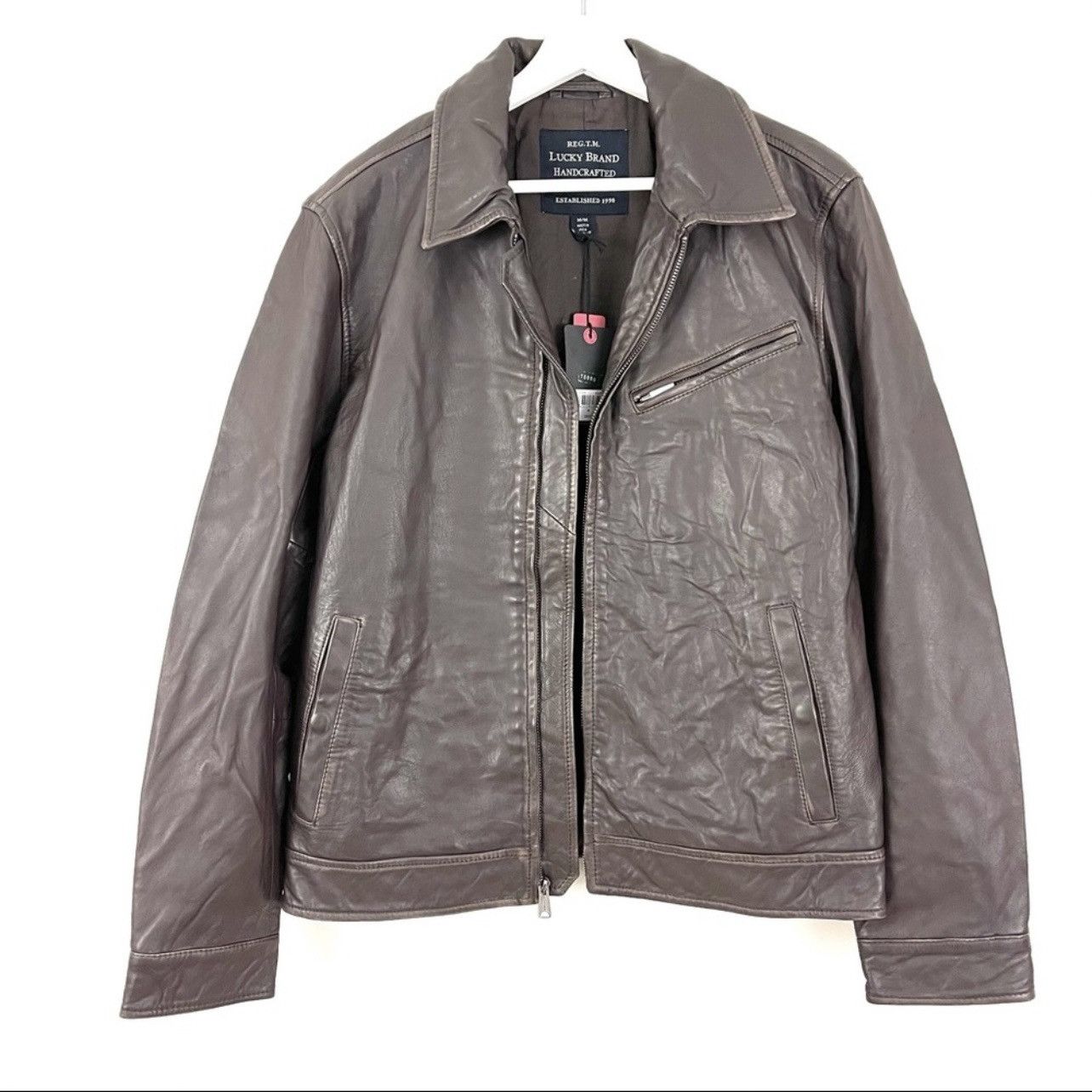 Lucky Brand Lucky Brand Antique Leather Zip Leather Jacket Size US M / EU 48-50 / 2 - 2 Thumbnail
