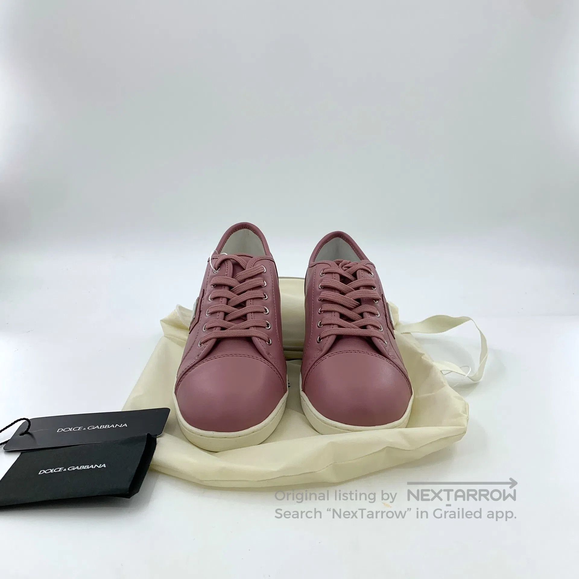 Dolce & Gabbana Dolce Gabbana Pink Leather Buckle Casual Flat Sneakers| Size US 5 / EU 37 - 9 Thumbnail