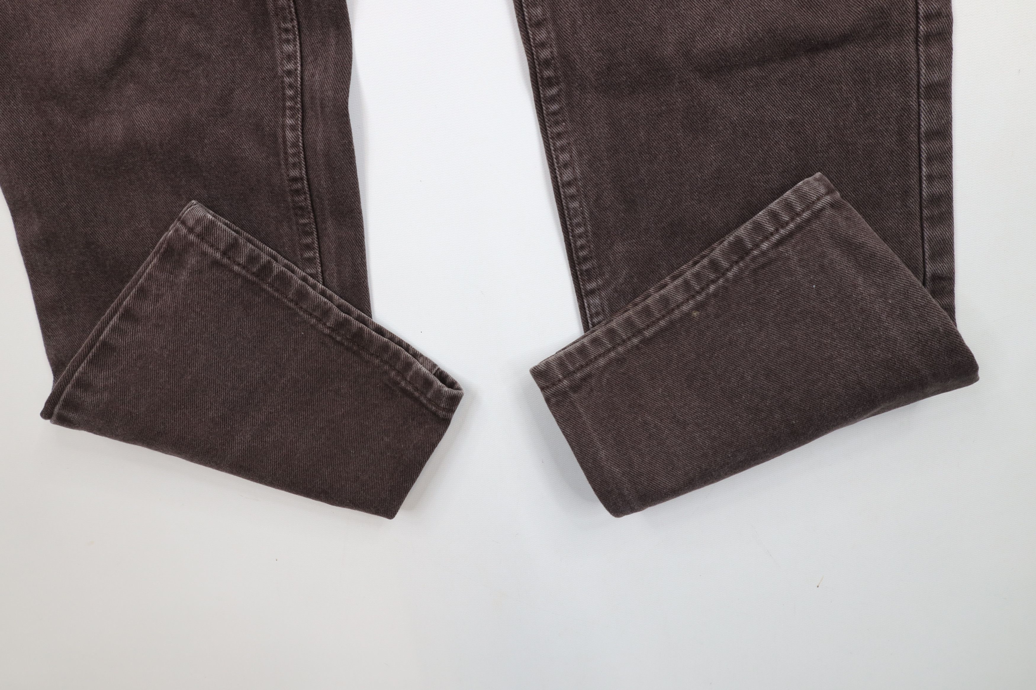 Lee × Vintage Vintage 90s Lee Straight Leg Denim Jeans Brown Cotton Size US 32 / EU 48 - 5 Thumbnail
