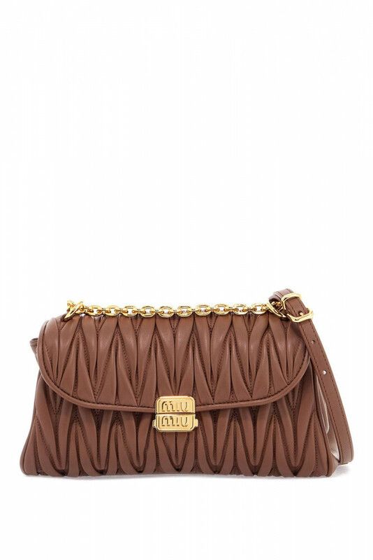 Miu Miu o1B3y1r0426 Size: OS / Quilted Napa Leather Shoulder Bag Size ONE SIZE - 1 Thumbnail