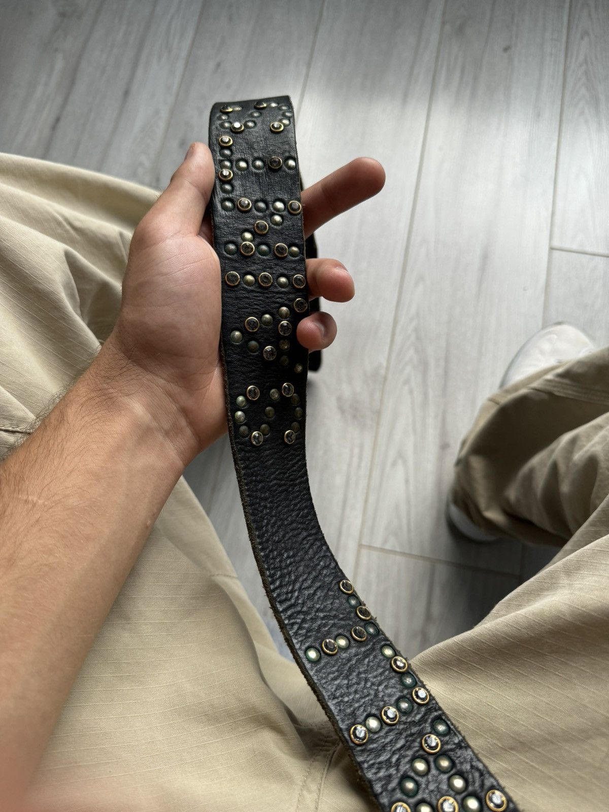 Allsaints × Vintage Vintage All Saints Leather Belt Logo Size 34 - 3 Thumbnail