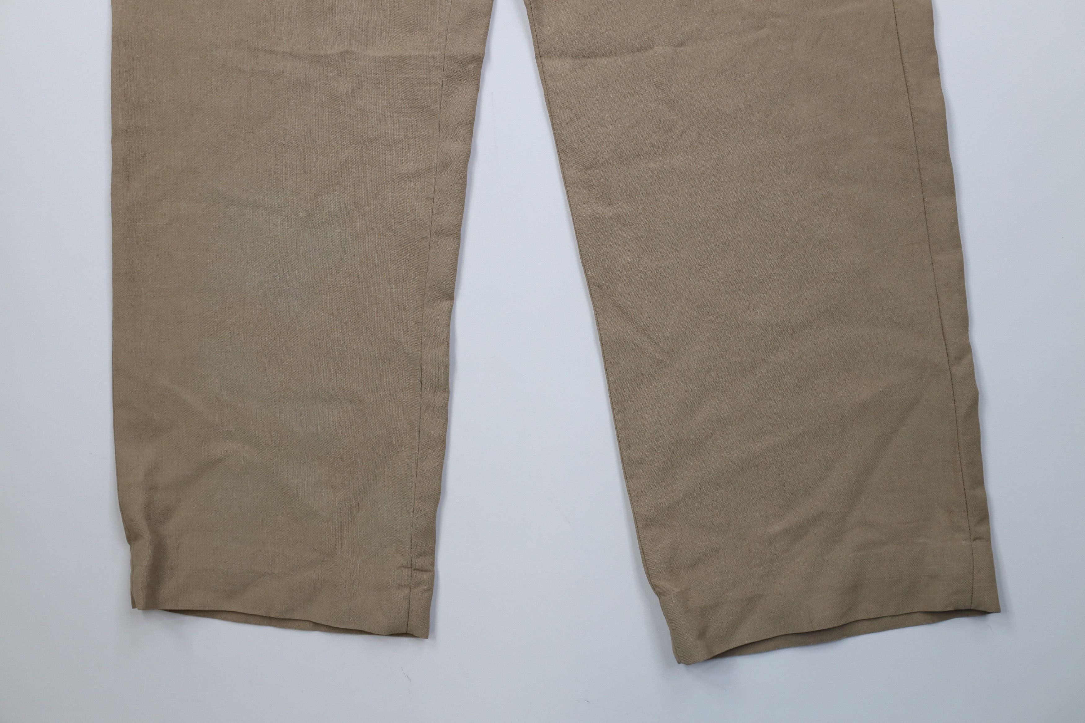 Vintage Vintage 50s Hollywood Regency Gabardine Wide Leg Chino Pants Size US 30 / EU 46 - 4 Thumbnail
