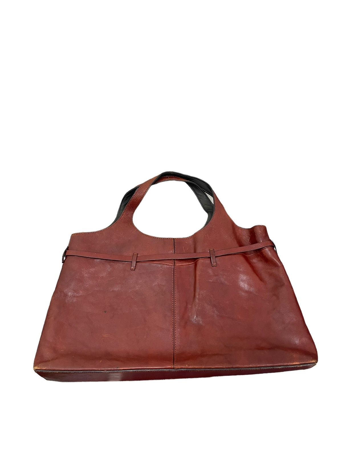 Genuine Leather Full Leather Patina Vtg Francesco Biasia Tote Bag 2🟩 Size ONE SIZE - 13 Thumbnail