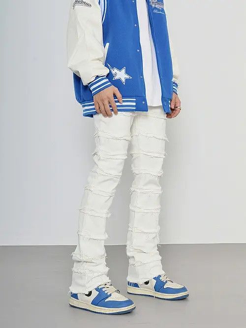 VIBE ripped damaged flared stack jeans Size US 30 / EU 46 - 7 Thumbnail