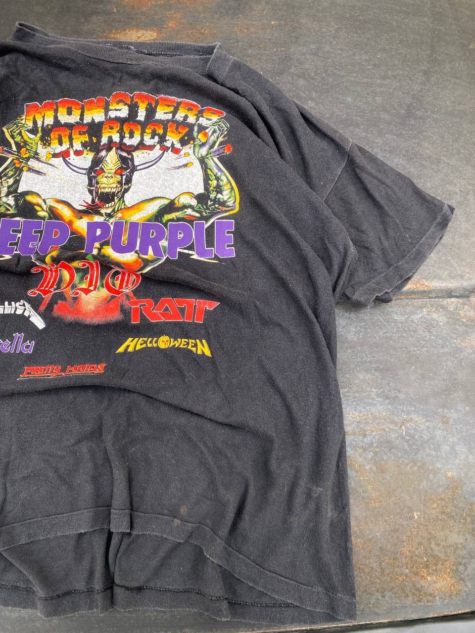 Band Tees × Vintage Monsters of Rock Deep Purple Helloween 1987 t shirt Size US L / EU 52-54 / 3 - 4 Thumbnail