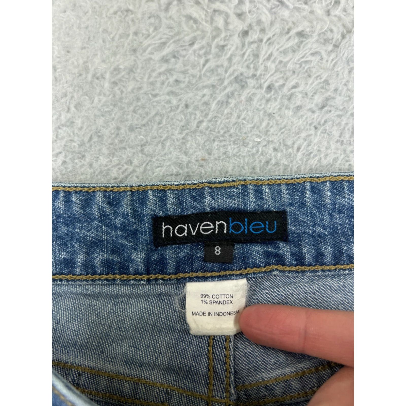 Vintage HAVEN BLEU Jeans Womens 8 Blue Denim Bootcut Regular Inseam 26 in Stretch Pocket 5-Pocket Size 30" / US 8 / IT 44 - 3 Thumbnail